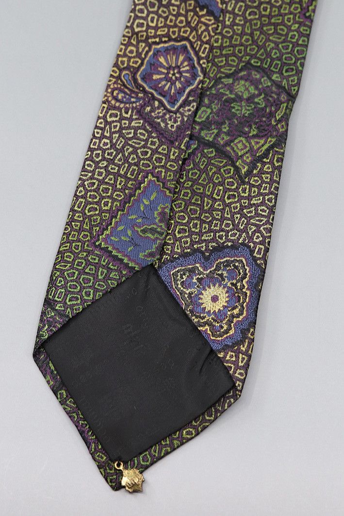 Other Vintage Alpi Silk Tie with Abstract Medallion Pattern Size ONE SIZE - 2 Thumbnail