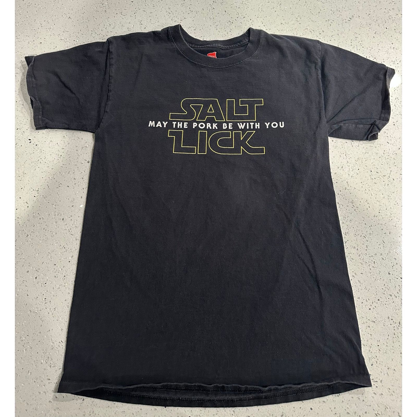 Hanes Salt Lick Shirt Black May The Pork Be With You Star Wars Size US S / EU 44-46 / 1 - 1 Thumbnail