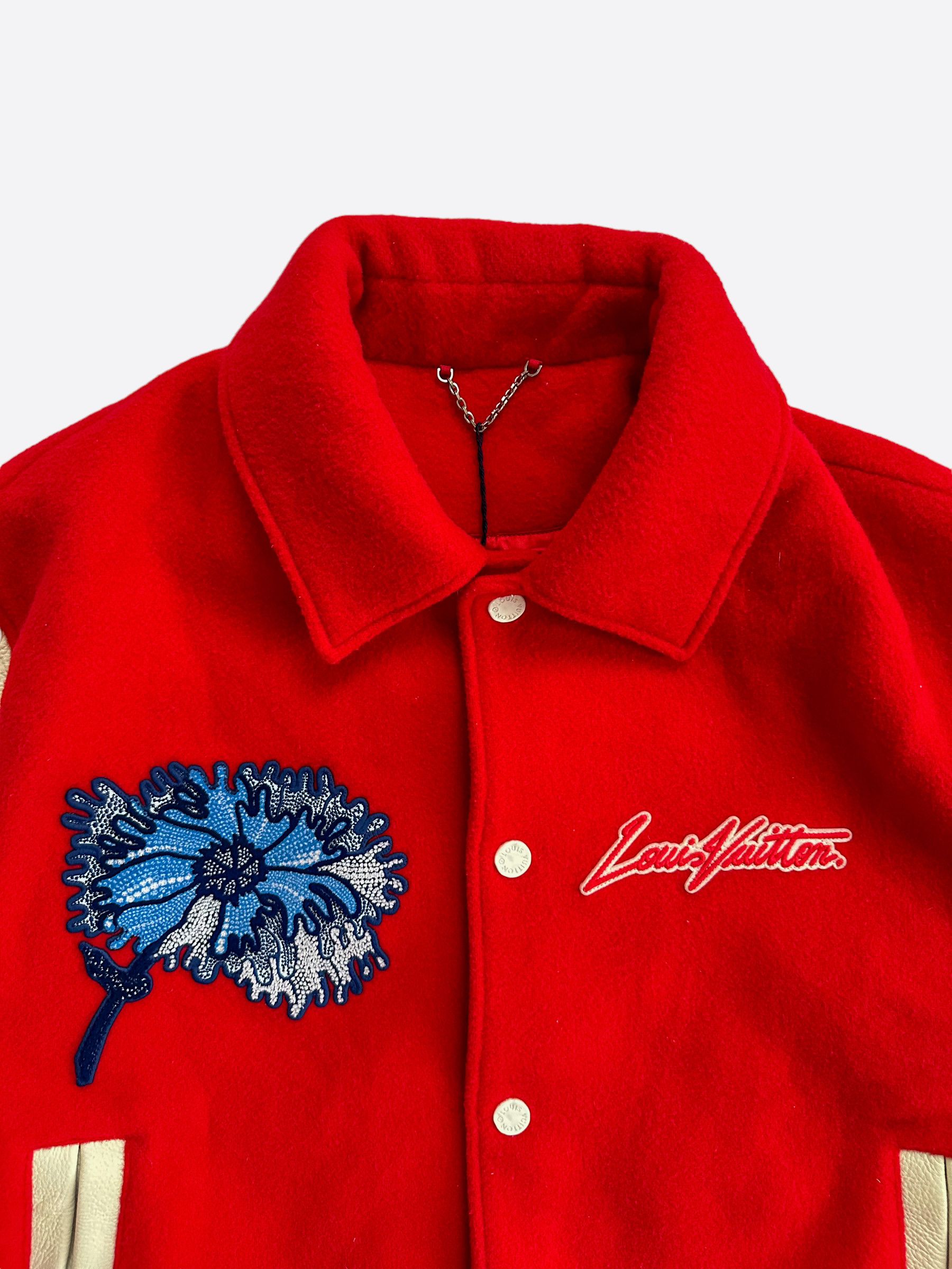 Louis Vuitton Louis Vuitton Yayoi Kusama Red & White Varsity Jacket Size US XXL / EU 58 / 5 - 3 Thumbnail