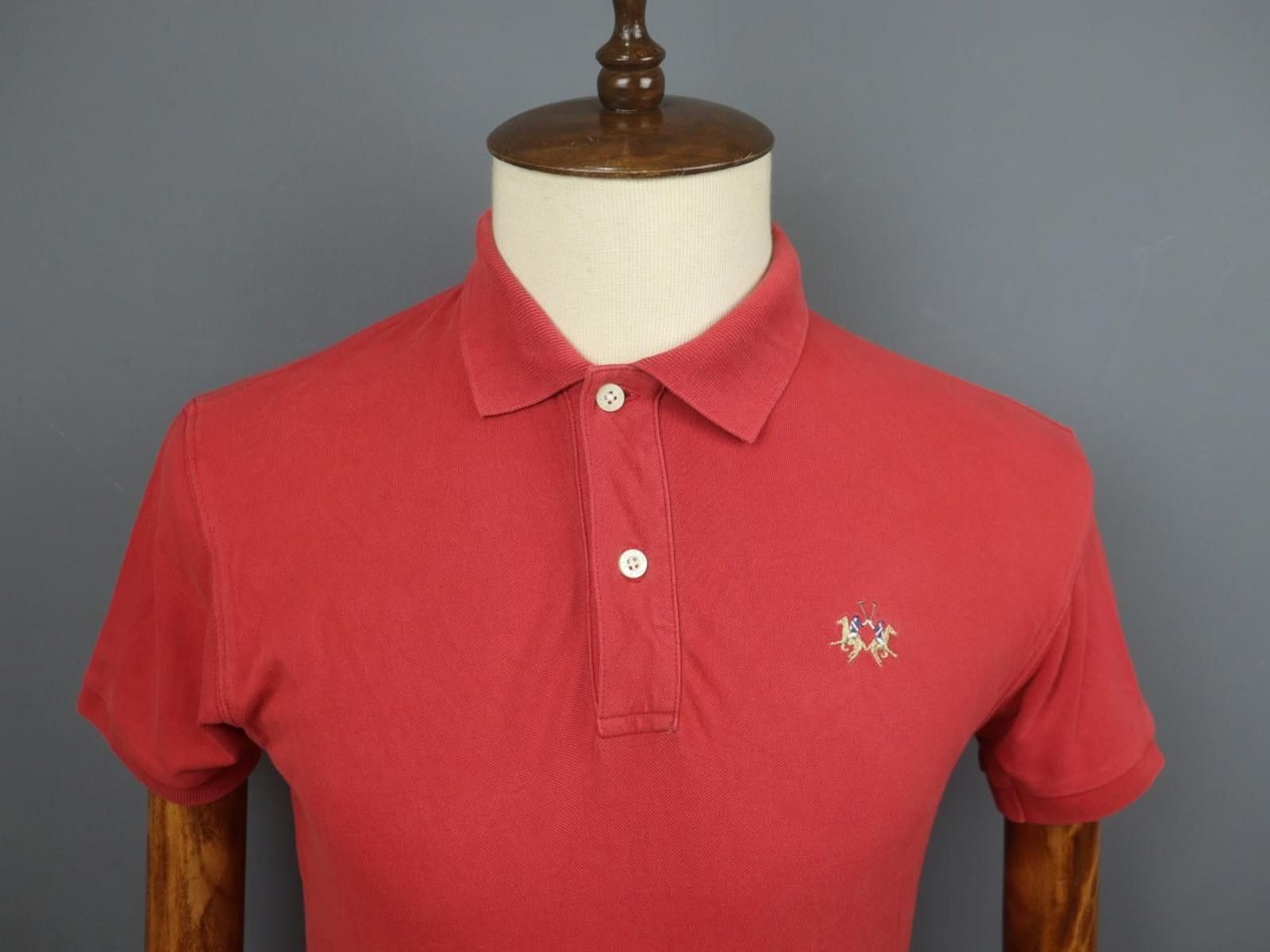 La Martina LA MARTINA Red Cotton Collared Slim Fit Polo Shirt Size M Size US M / EU 48-50 / 2 - 12 Thumbnail