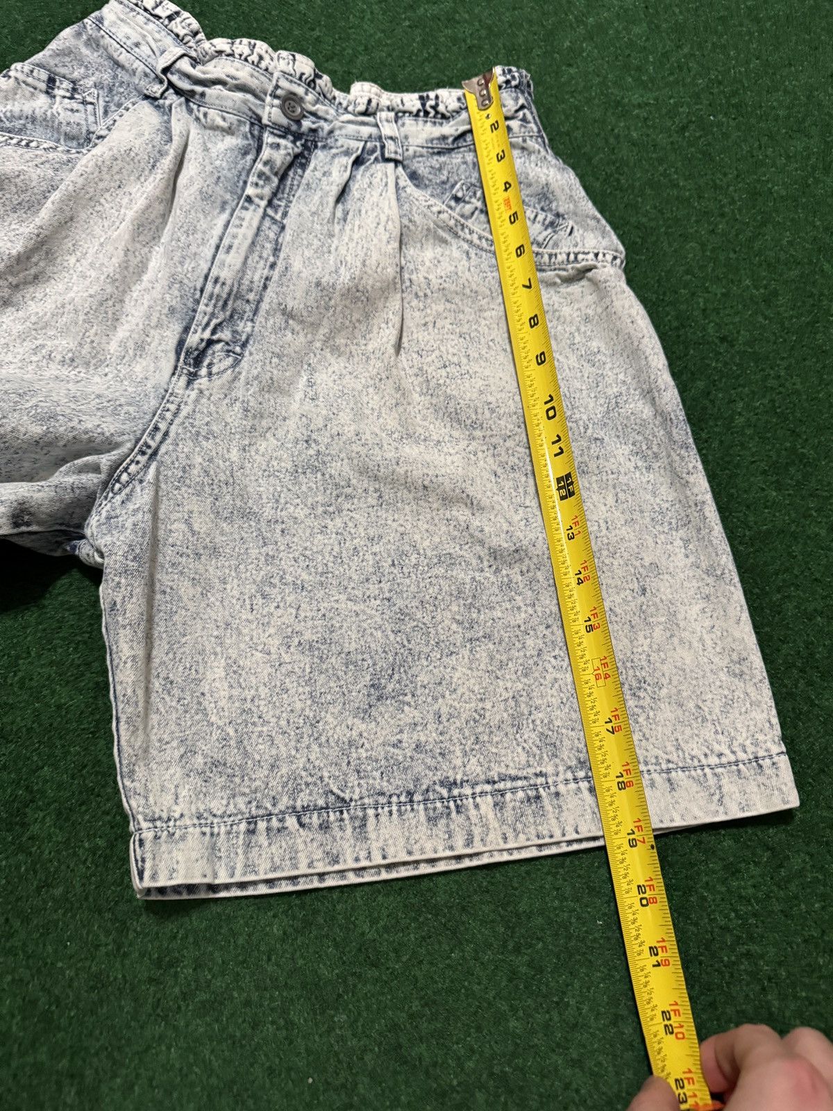Lee × Vintage Vtg 90s Acid Wash Lee Jort High Waisted Grunge Denim Shorts Size 34" / US 12 / IT 48 - 7 Thumbnail