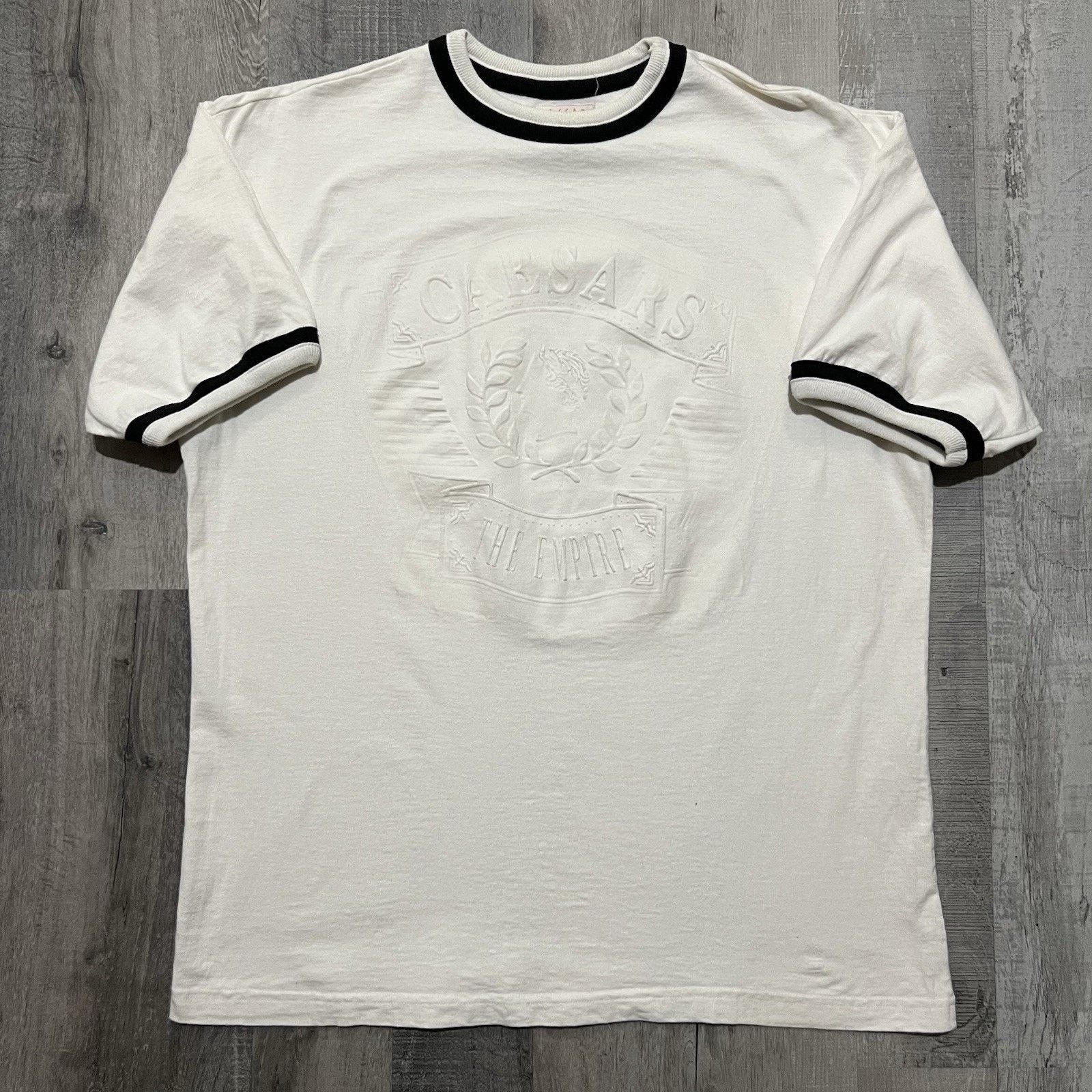 Vintage VTG Caesar's Palace Las Vegas T Shirt White Embossed T Shirt Size US XL / EU 56 / 4 - 1 Thumbnail