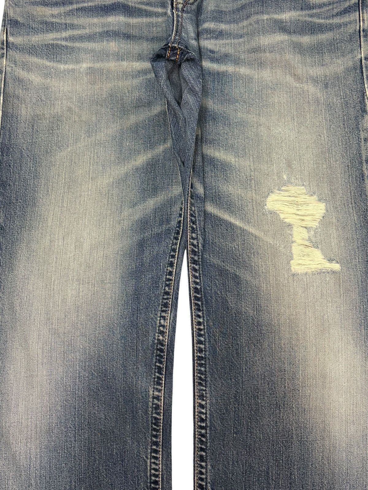 Edwin Exclusive Vintage Edwin XV Faded Wash Distressed Jeans Size US 33 - 3 Thumbnail