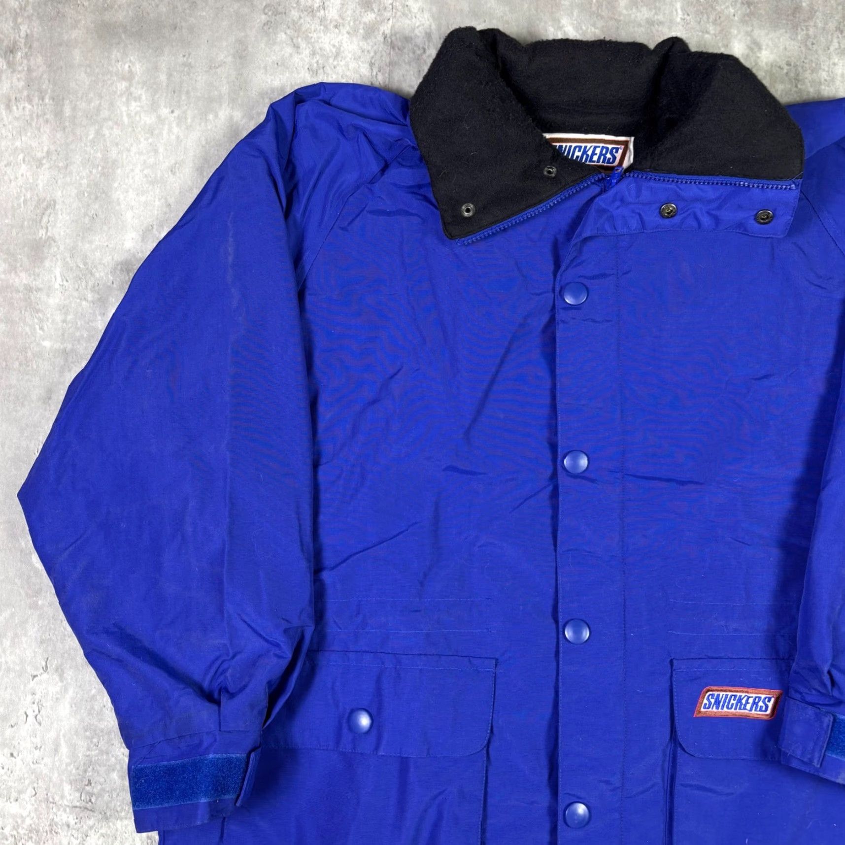 Vintage VINTAGE Snickers Candy Promo Jacket Mens M Blue Nylon Fleece Lined 90s Windbreaker Size US M / EU 48-50 / 2 - 7 Thumbnail