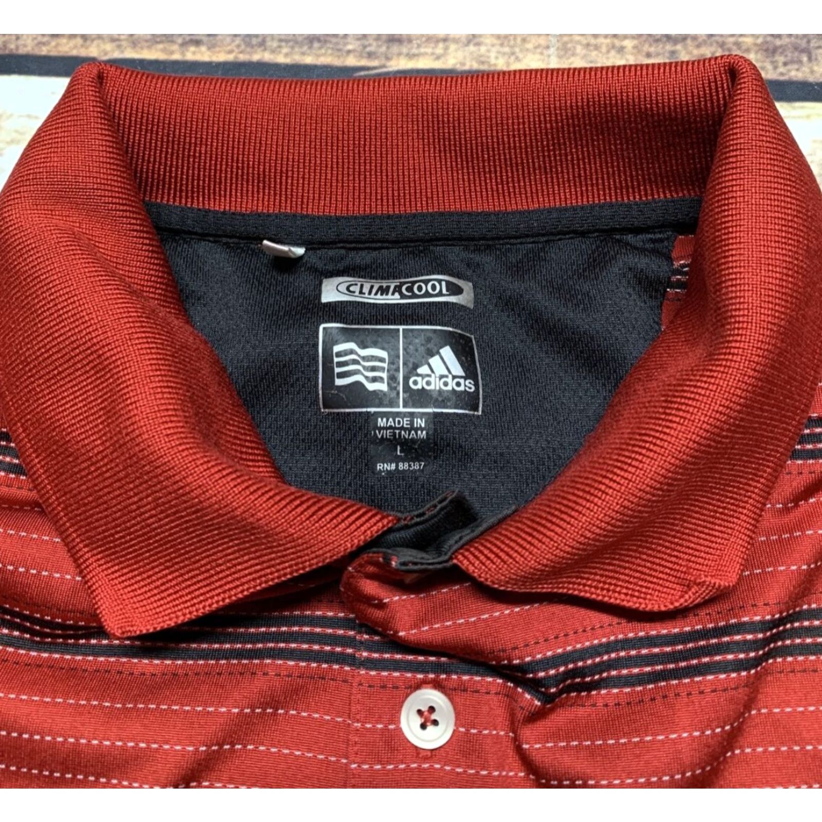 Adidas Mens Adidas Climacool Polo Shirt Short Sleeve Button 3 Button Size Large Red Mens Size US L / EU 52-54 / 3 - 3 Thumbnail