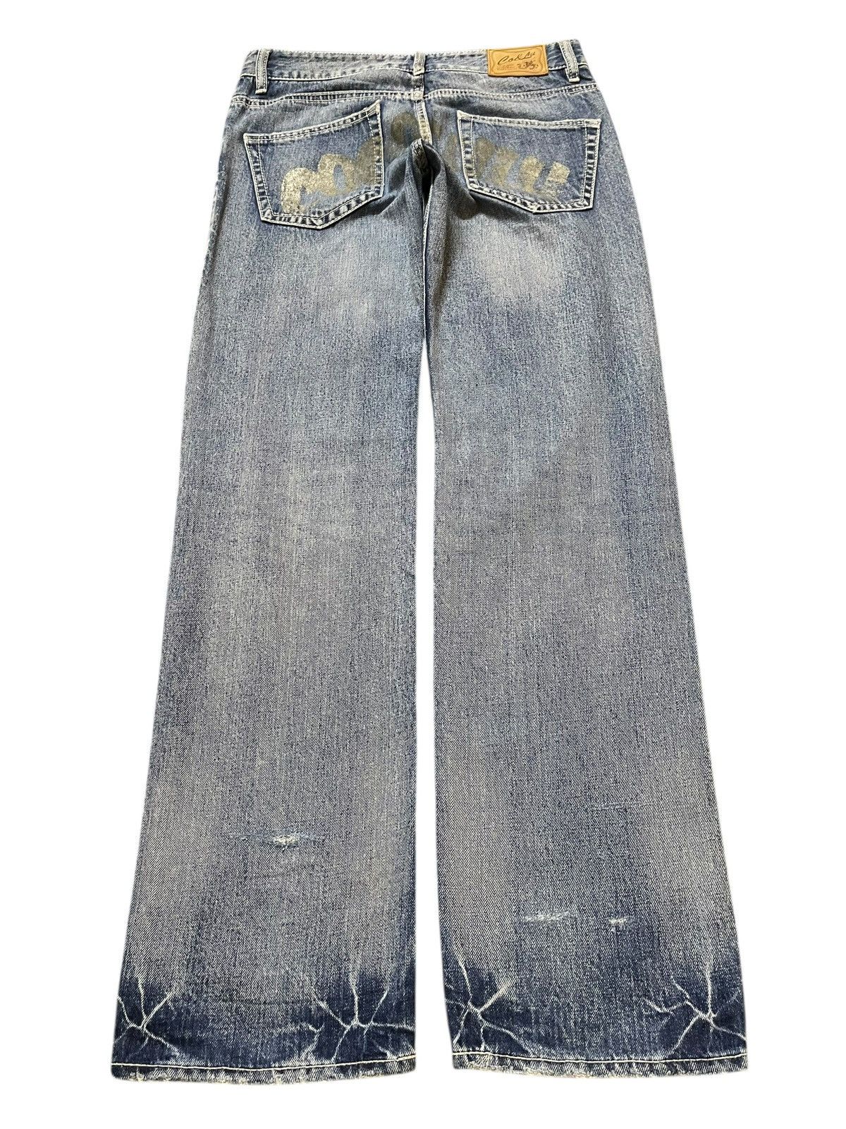 Japanese Brand Vintage Japanese Brand Blue Wash Distress Style Loose Jeans Size US 30 / EU 46 - 2 Thumbnail