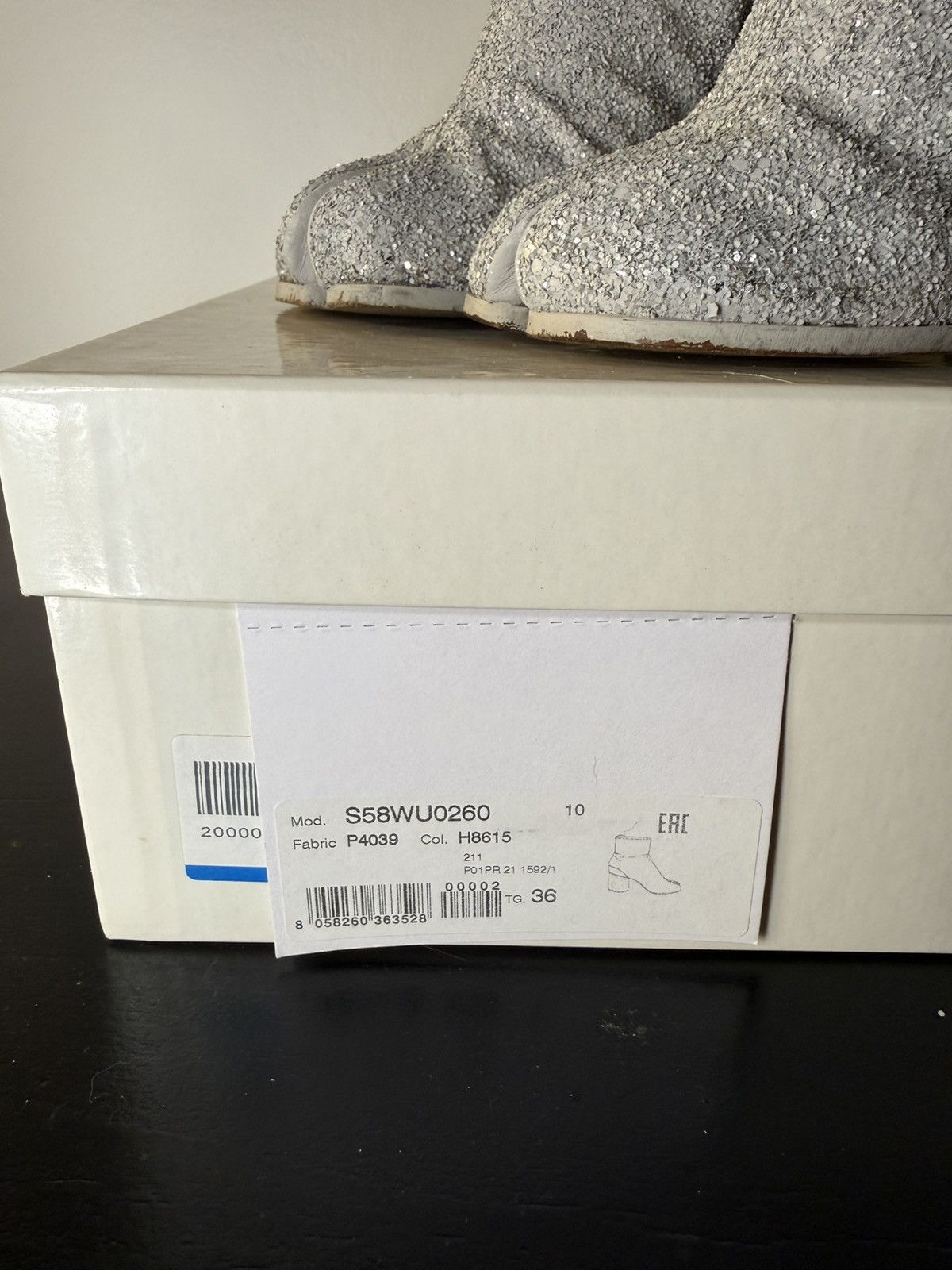 Maison Margiela Maison Margiela Tabi Glitter Sock Boots Size US 6 / IT 36 - 5 Thumbnail