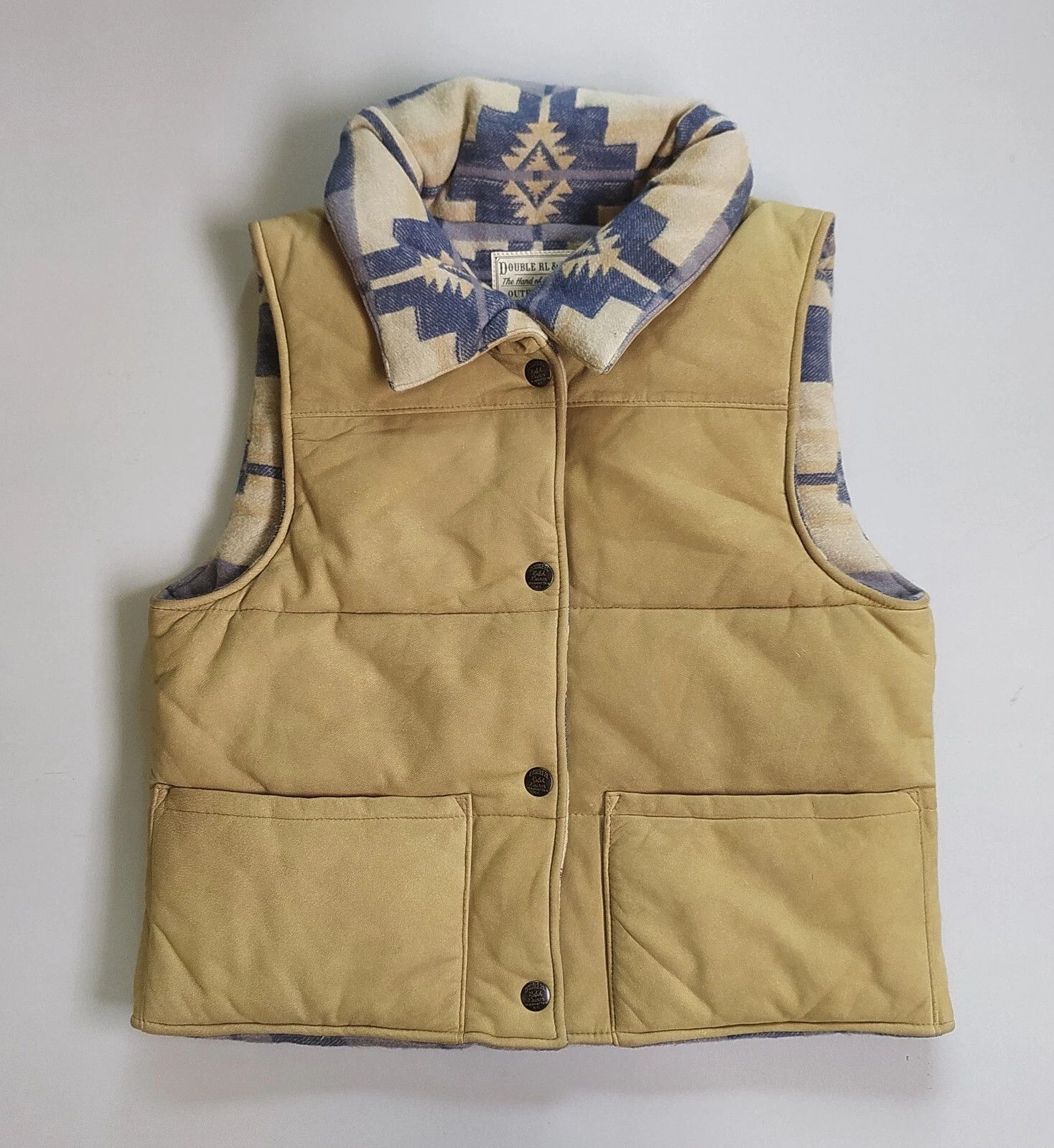 RRL Ralph Lauren DOUBLE RL Women's Quilted suede vest FTP 9001 Size XS / US 0-2 / IT 36-38 - 1 Thumbnail