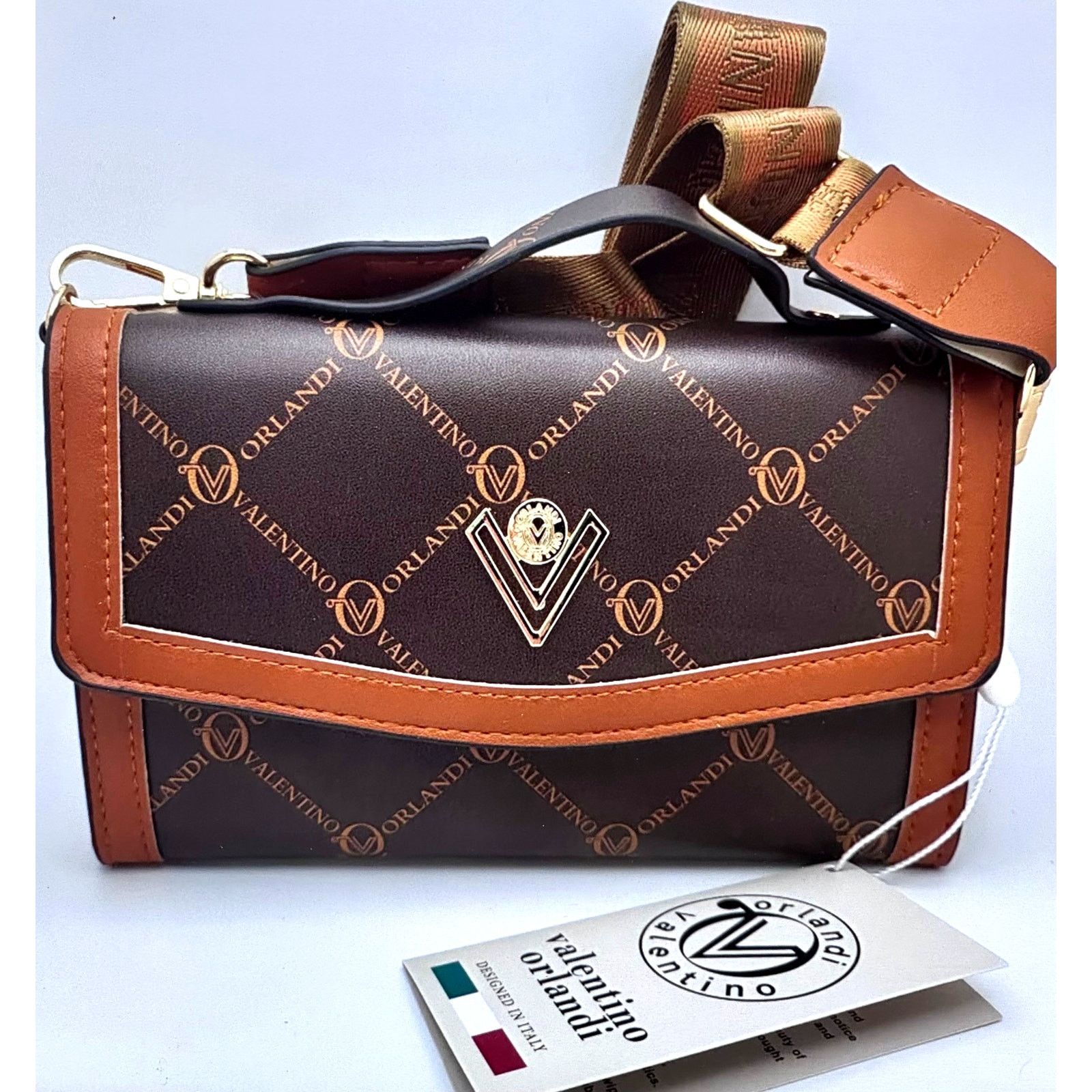 Other Valentino Orlandi Crossbody Logo Adjustable Bag Brown Size ONE SIZE - 2 Thumbnail