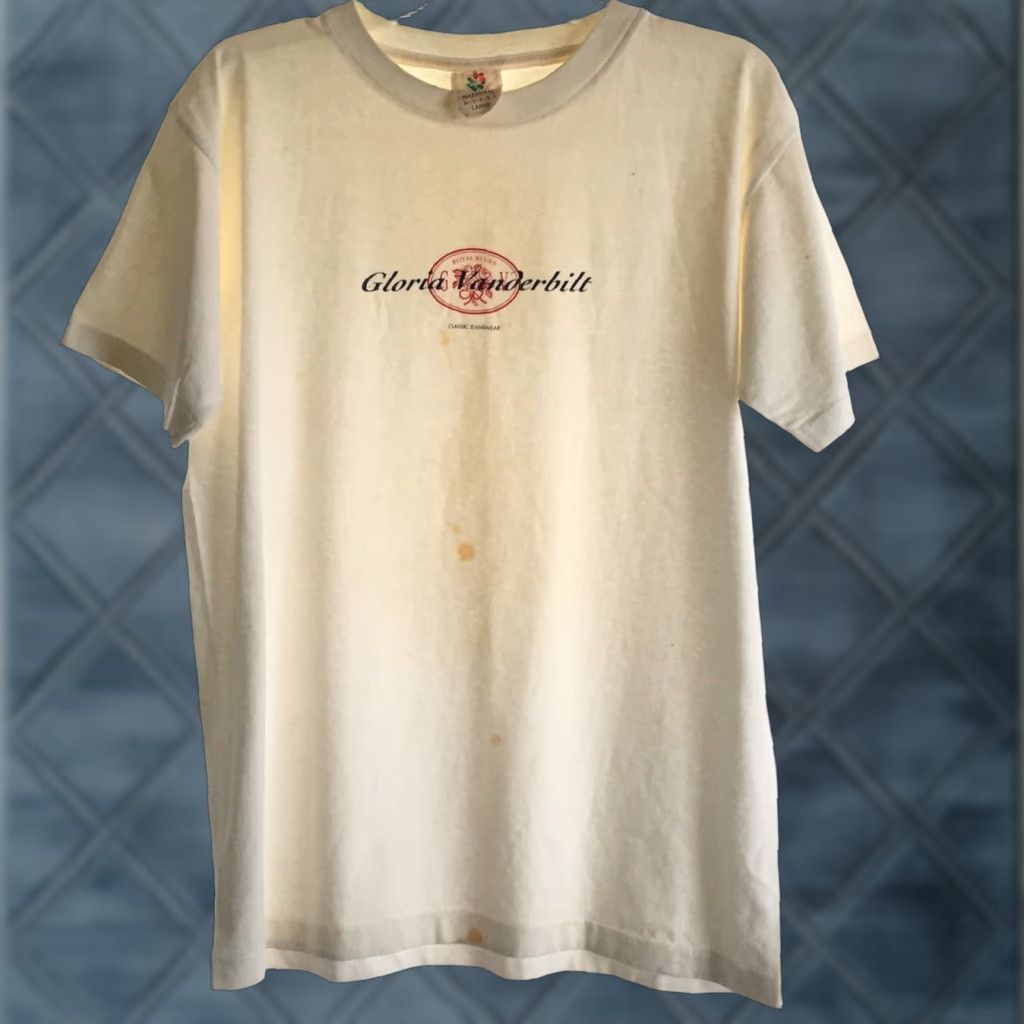Gloria Vanderbilt VINTAGE Gloria Vanderbilt Shirt Mens Large White Short Sleeve Graphic Tee 1990s Mens Size US L / EU 52-54 / 3 - 1 Thumbnail
