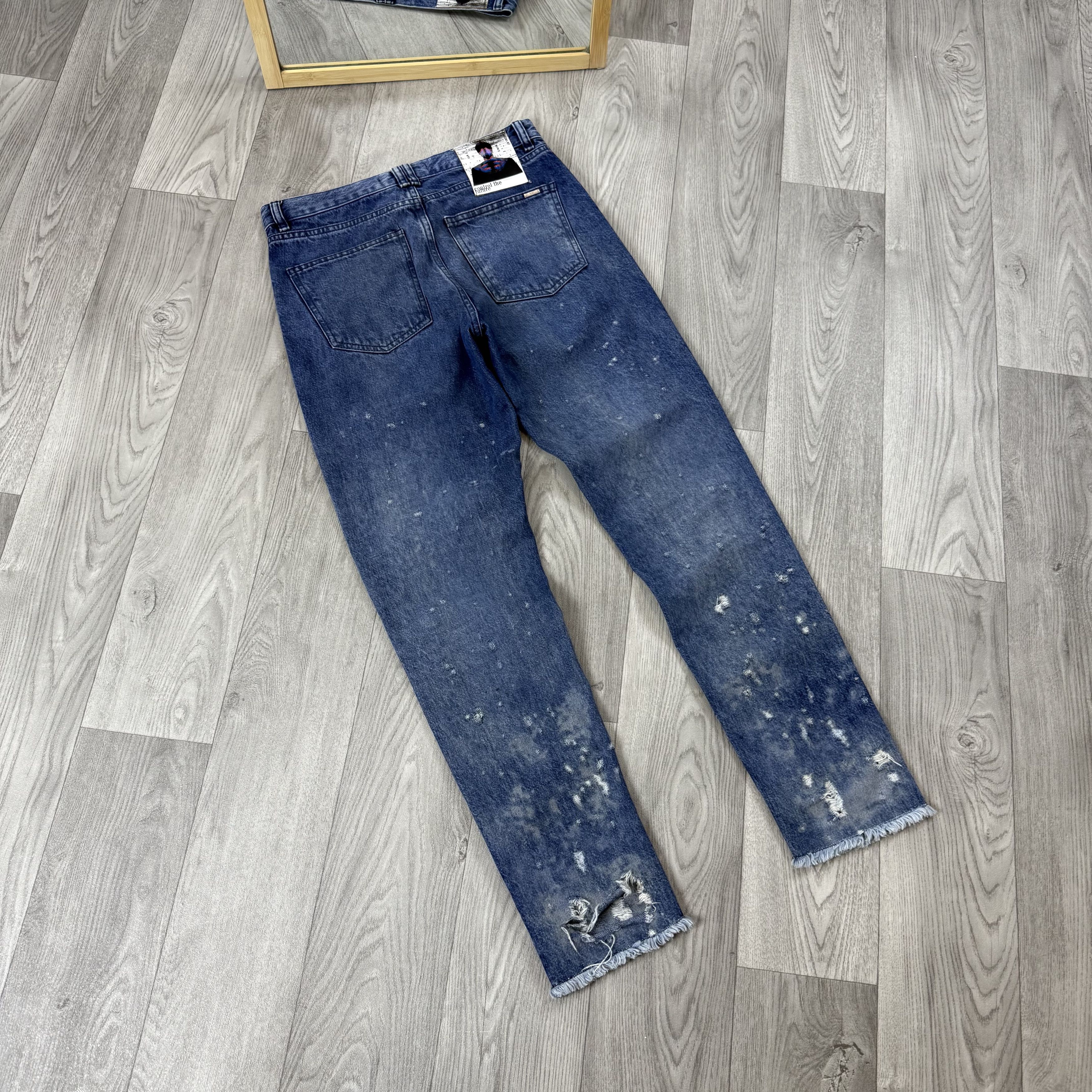 Hugo Boss HUGO Hugo Boss 332 "Control the Future" Frayed Hem Jeans Size US 30 / EU 46 - 3 Thumbnail