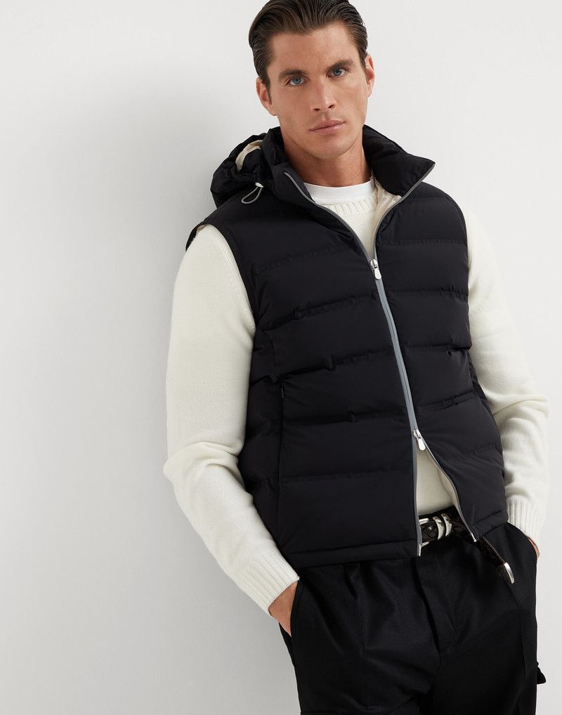 Brunello Cucinelli o1w1db10326 Wr Padded Vest in Black Size US XL / EU 56 / 4 - 4 Thumbnail