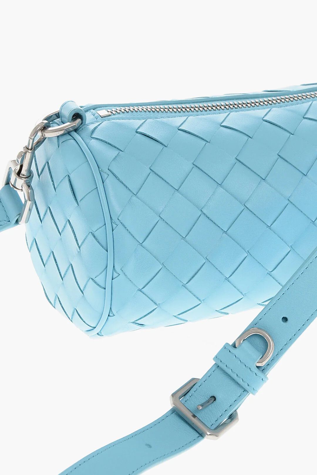 Bottega Veneta og1mm0426 Size: OS / Mini Woven Leather Shoulder Bag in Blue Size ONE SIZE - 3 Thumbnail