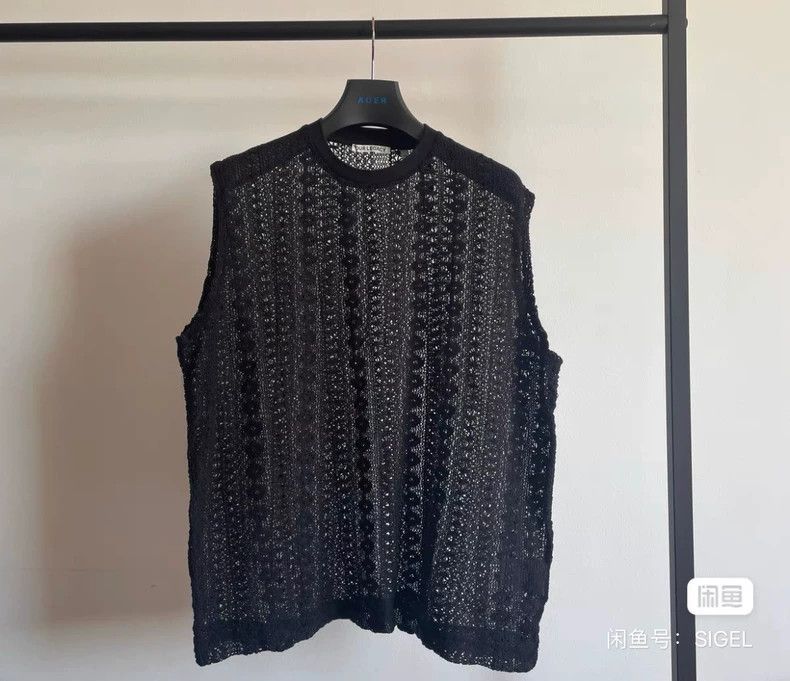 Our Legacy our legacy Black lace hollow vest vest Size 50R - 3 Thumbnail