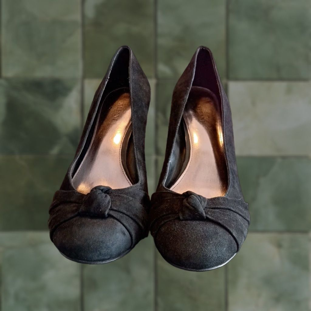Alfani ALFANI Heel Pumps Womens 9M Black Classic Leather Bow Round Toe High Heel Size M / US 6-8 / IT 42-44 - 1 Thumbnail