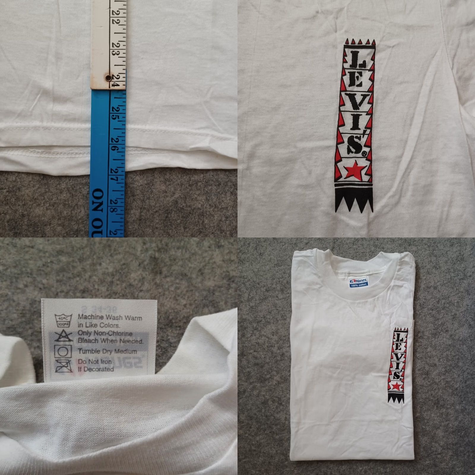 Levi's VINTAGE Levi's T Shirt Mens Small White Logo Short Sleeve Casual Throwback USA Mens Size US S / EU 44-46 / 1 - 8 Thumbnail