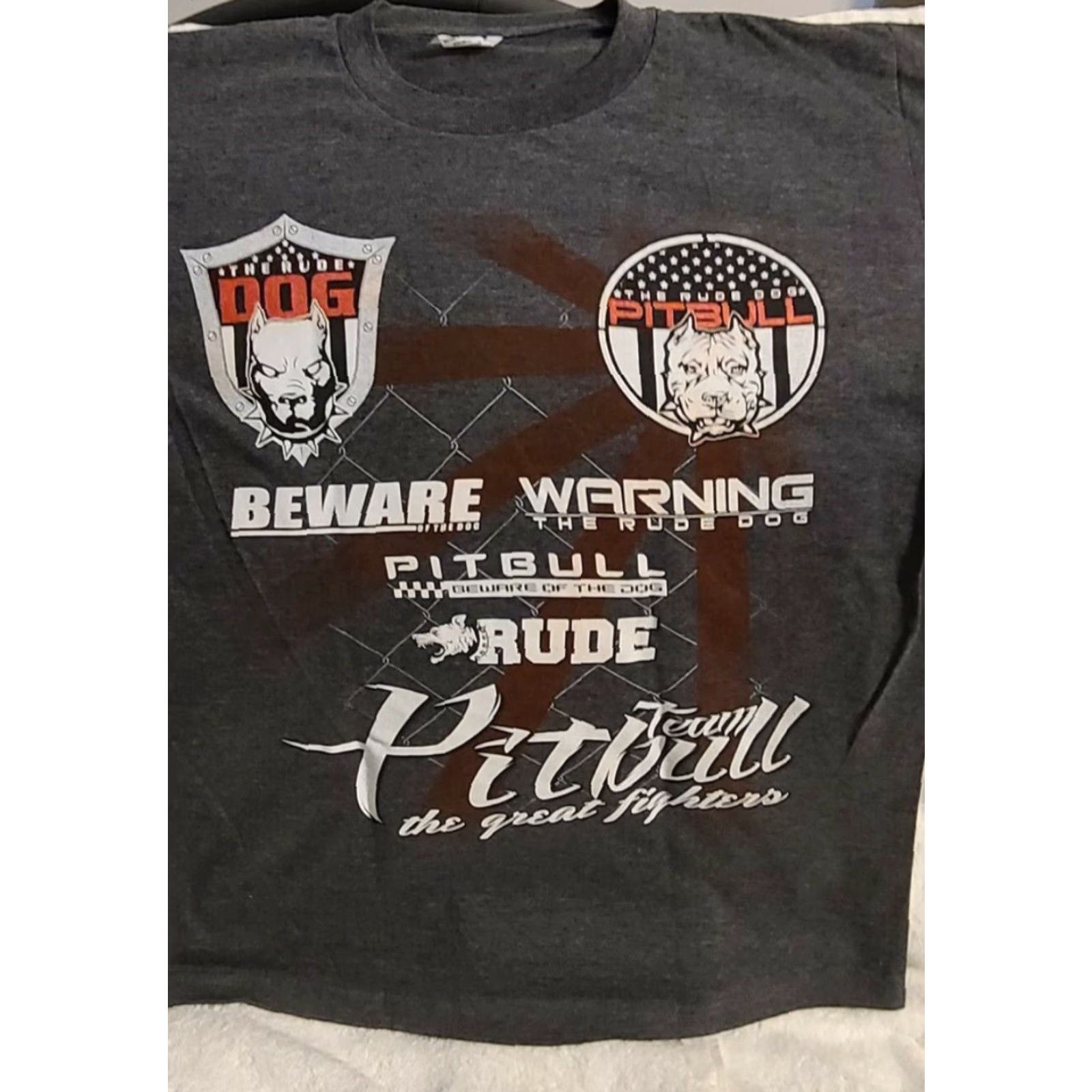 Vintage Pitbull Team Mens Charcoal Gray Extra Large XL Shirt Size US M / EU 48-50 / 2 - 4 Thumbnail