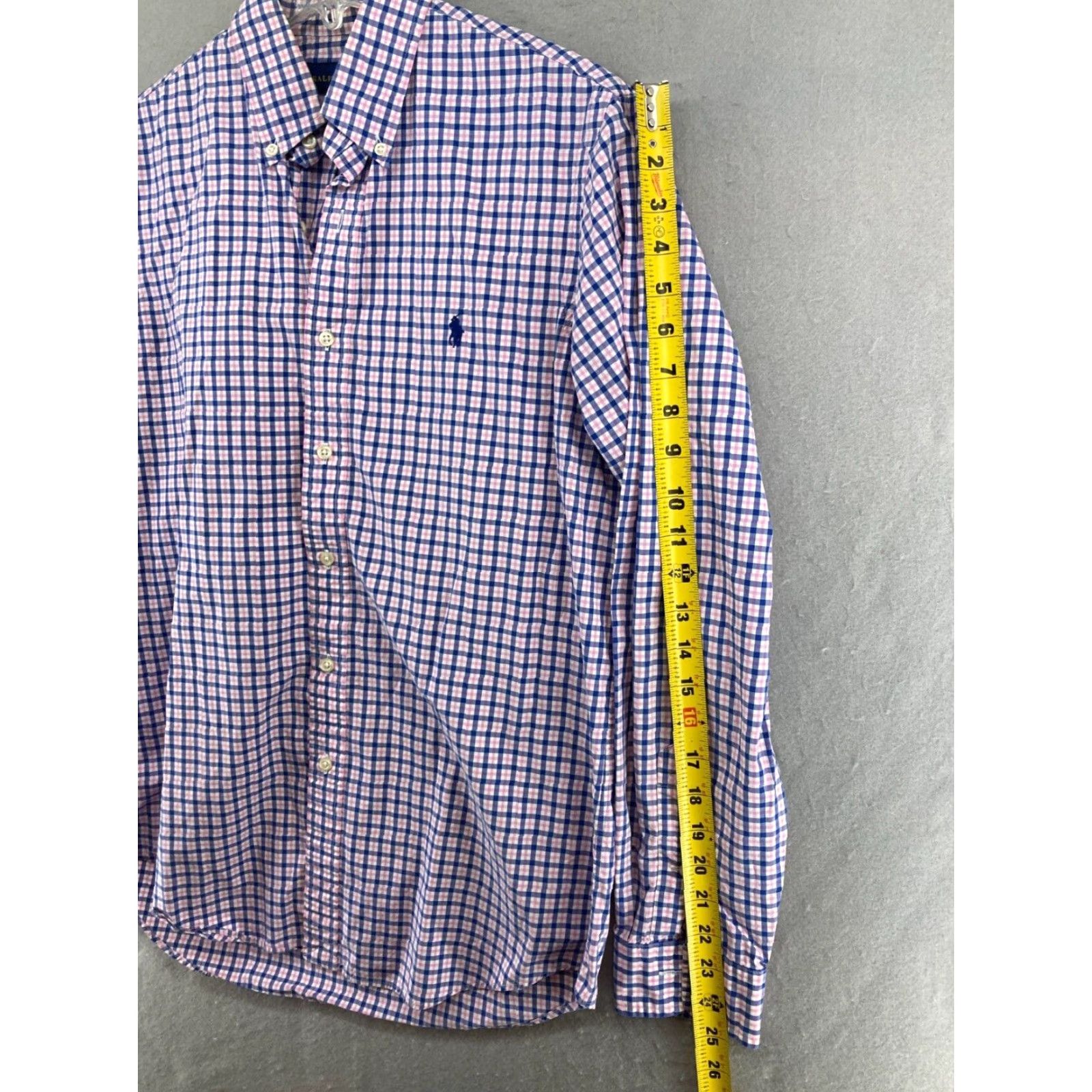 Ralph Lauren Lauren Ralph Lauren Men's Long Sleeve Button-Up Shirt, Medium, Blue Plaid, Casual, Preppy Size US M / EU 48-50 / 2 - 4 Thumbnail