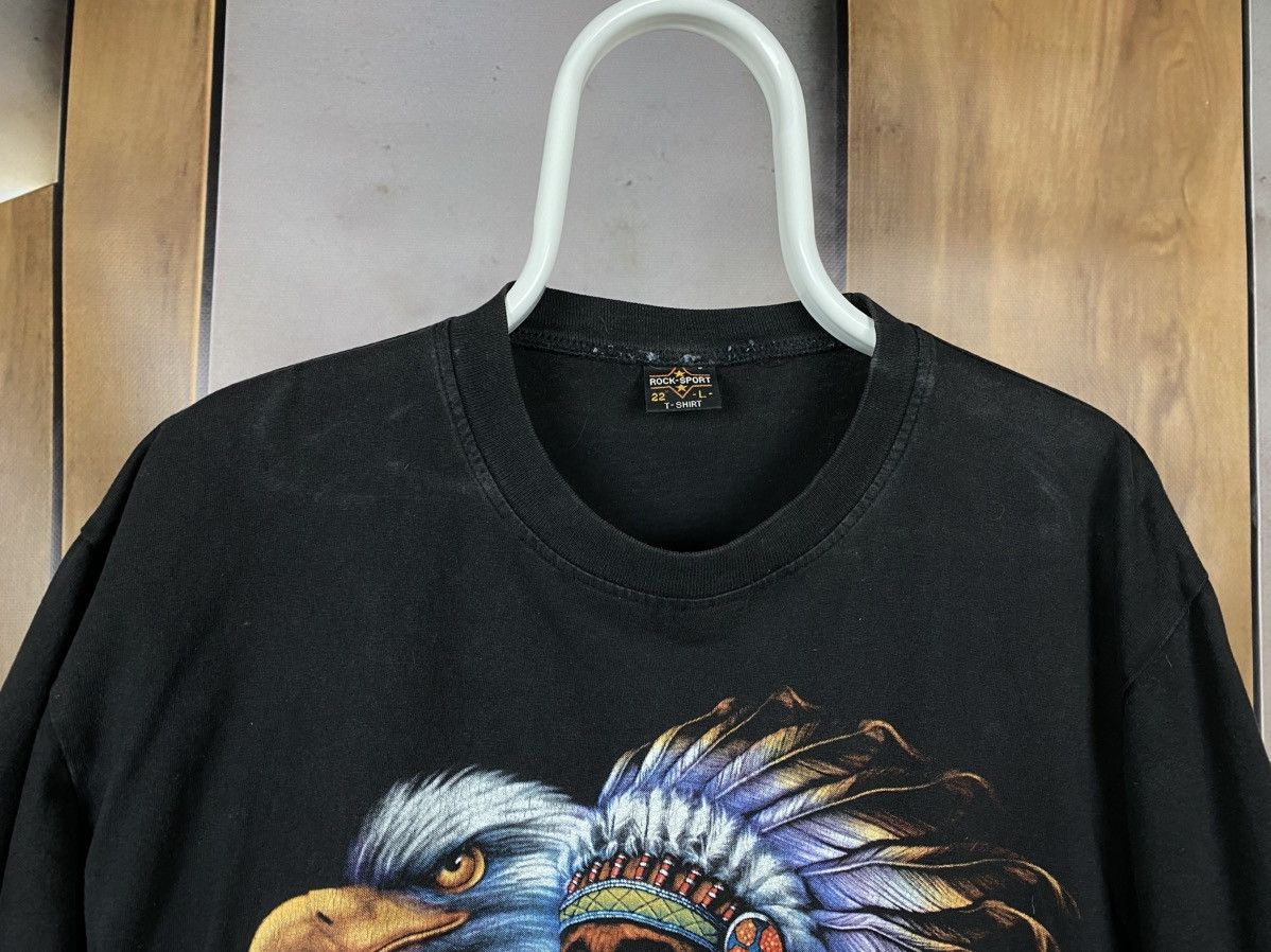 Vintage 🦅Vintage 90s T-Shirt Rock Eagle Stitch Double Side VTG Tee🦅 Size US L / EU 52-54 / 3 - 6 Thumbnail