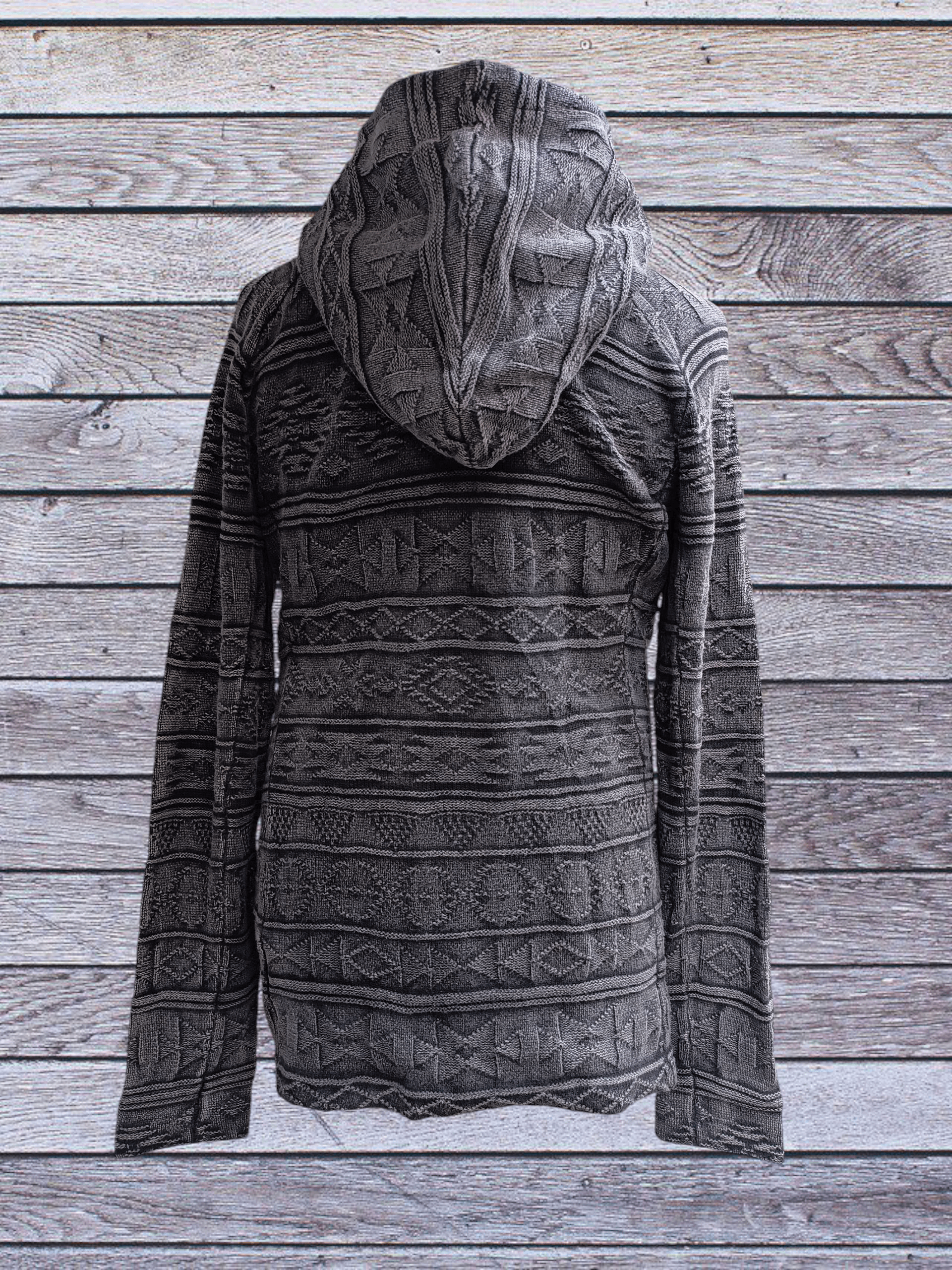 Japanese Brand 1PIU1UGUALE3 Relax Black Wash Ortega Pattern Chiffon Hoodie Size US M / EU 48-50 / 2 - 3 Thumbnail