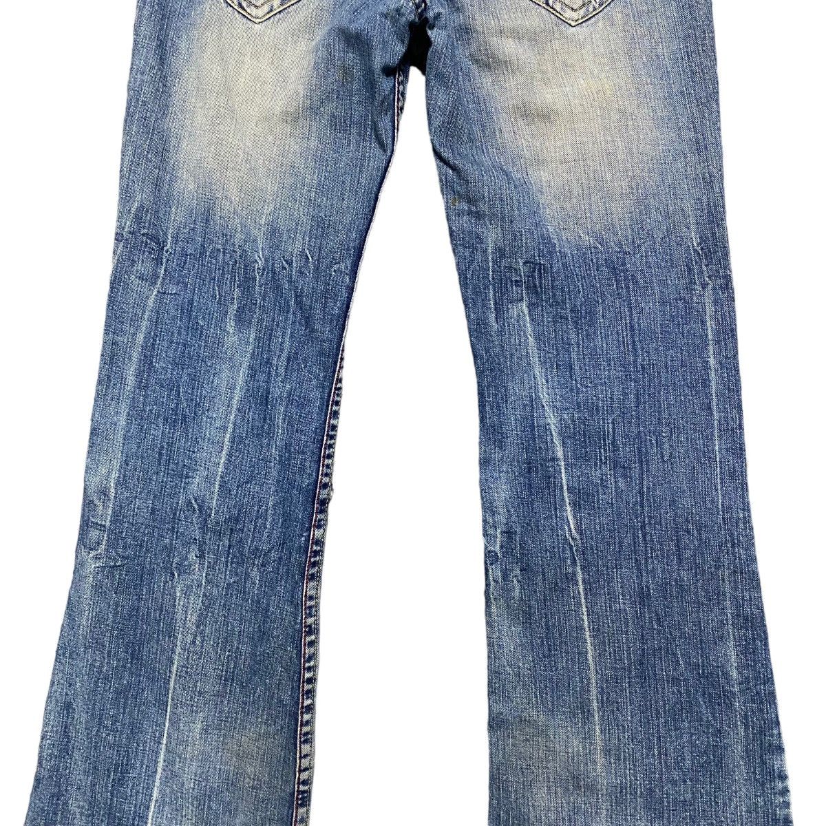 Japanese Brand Ozz-First Pinball Mudwash Denim Flare Jeans Size US 33 - 15 Thumbnail