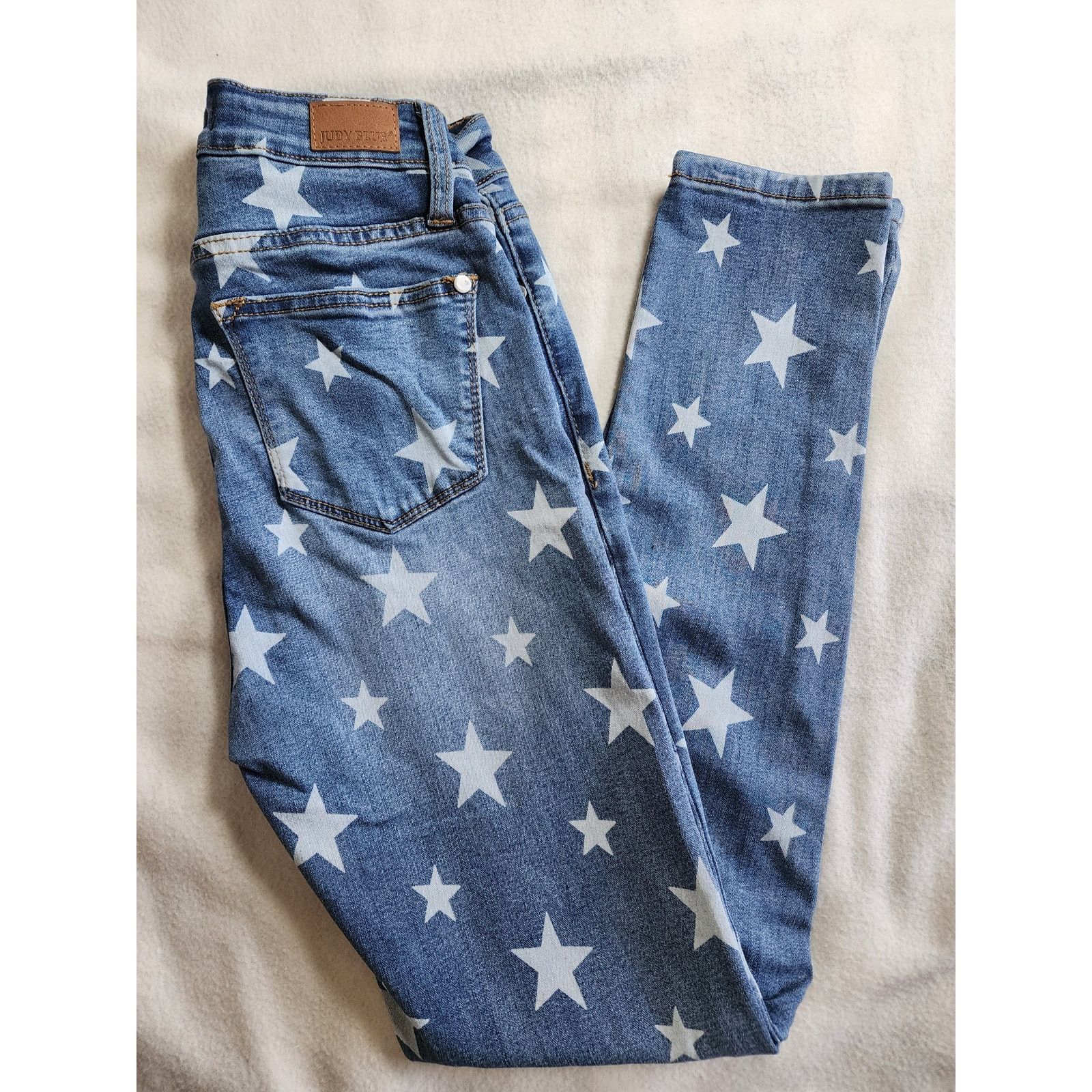 Judy Blue Judy Blue Star Print High Rise Waist Skinny Fit 3/26 Jeans Size 26" / US 2 / IT 38 - 3 Thumbnail