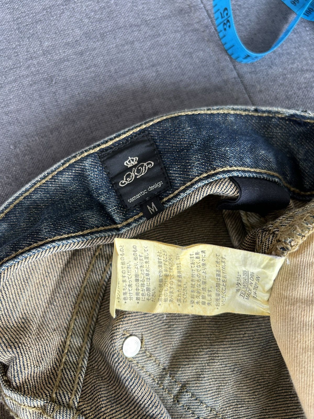If Six Was Nine Y2k Painted Semantic Style Jeans Size US 32 / EU 48 - 11 Thumbnail