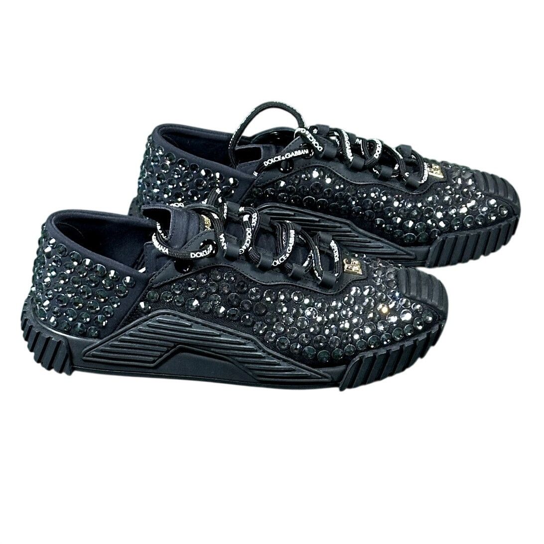 Dolce & Gabbana Dolce & Gabbana NS1 Rhinestone Sneakers Black NIB Size 40.5 Size US 10.5 / IT 40.5 - 2 Thumbnail