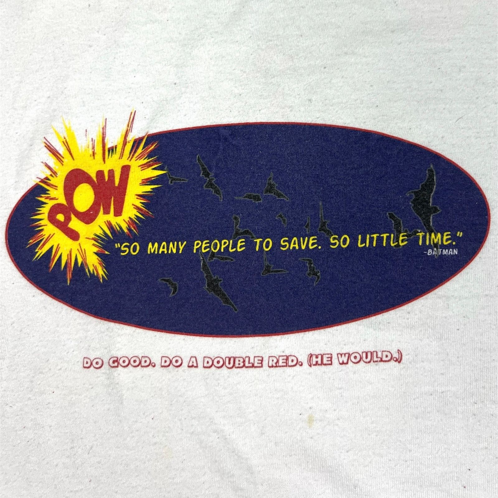 Gildan Vintage Batman Carter Bloodcare Promotional Tee Size US XXL / EU 58 / 5 - 3 Thumbnail