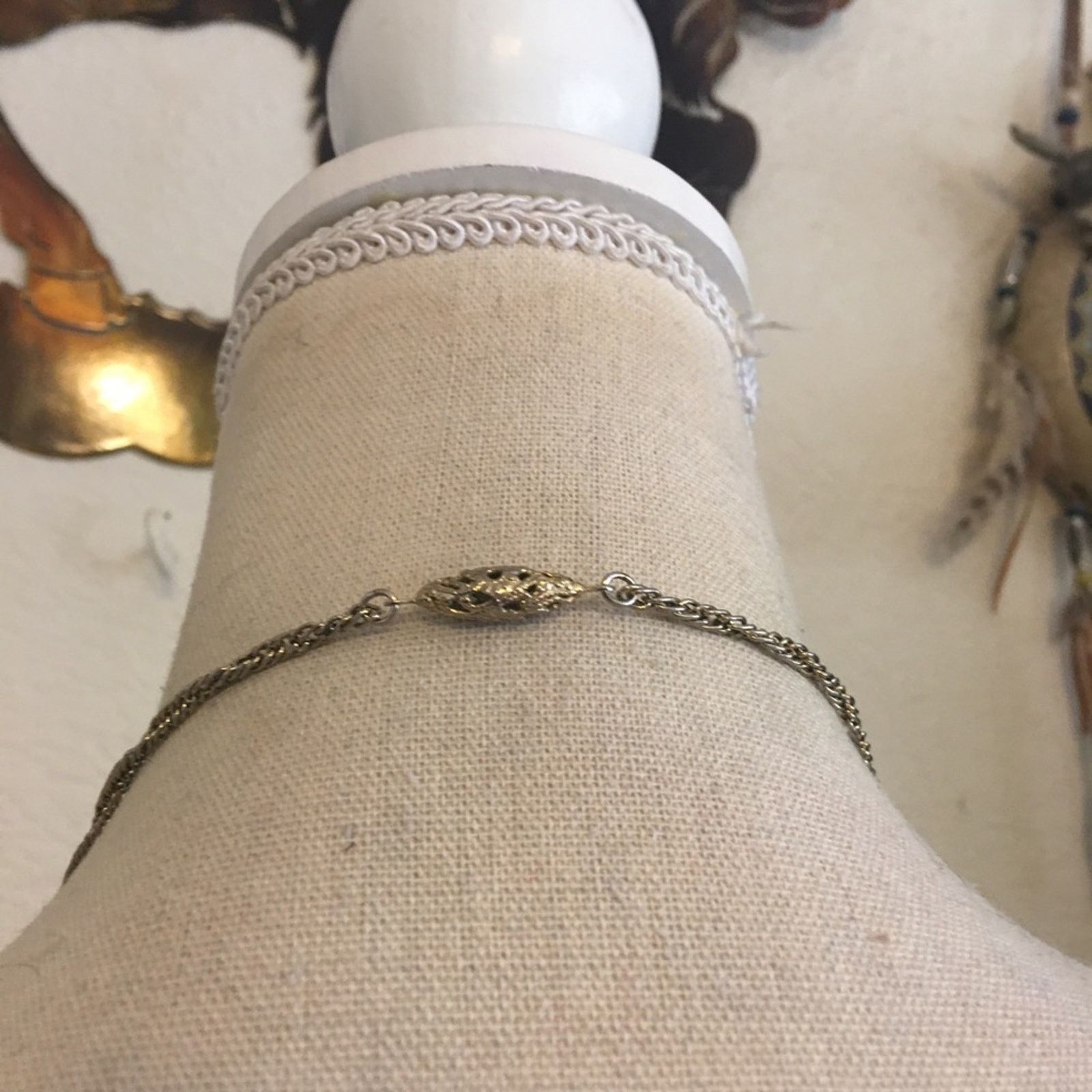 Vintage Vintage gold tone filigree accent chain necklace Size ONE SIZE - 4 Thumbnail