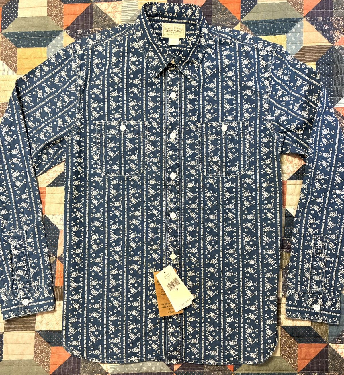 RRL Ralph Lauren DOUBLE RL RALPH LAUREN RRL INDIGO BUTTON UP SHIRT- SIZE MED Size US M / EU 48-50 / 2 - 4 Thumbnail
