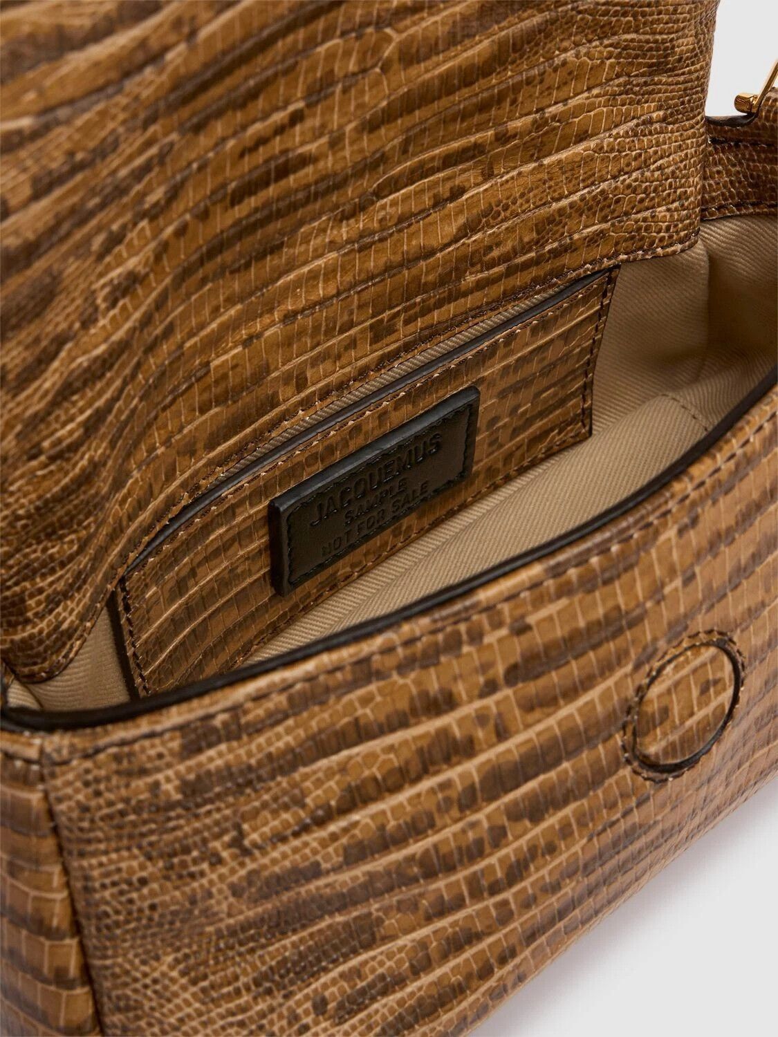 Jacquemus JACQUEMUS Small Bambino Beige Embossed Shoulder Bag Size ONE SIZE - 5 Thumbnail