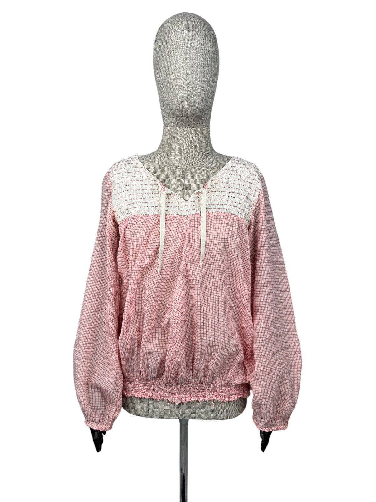Other Ewa i Walla Pink Check Blouse Long Sleeve Shirt size M Size M / US 6-8 / IT 42-44 - 1 Thumbnail