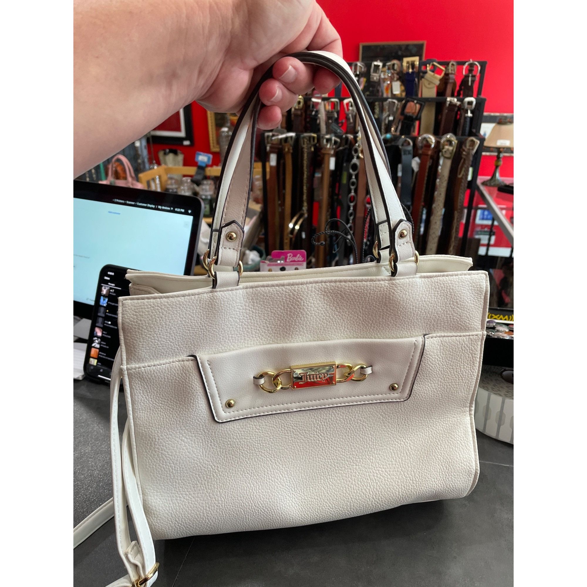 Juicy Couture Juicy Couture Womens White gold accents hand crossbody bag S Size ONE SIZE - 16 Thumbnail