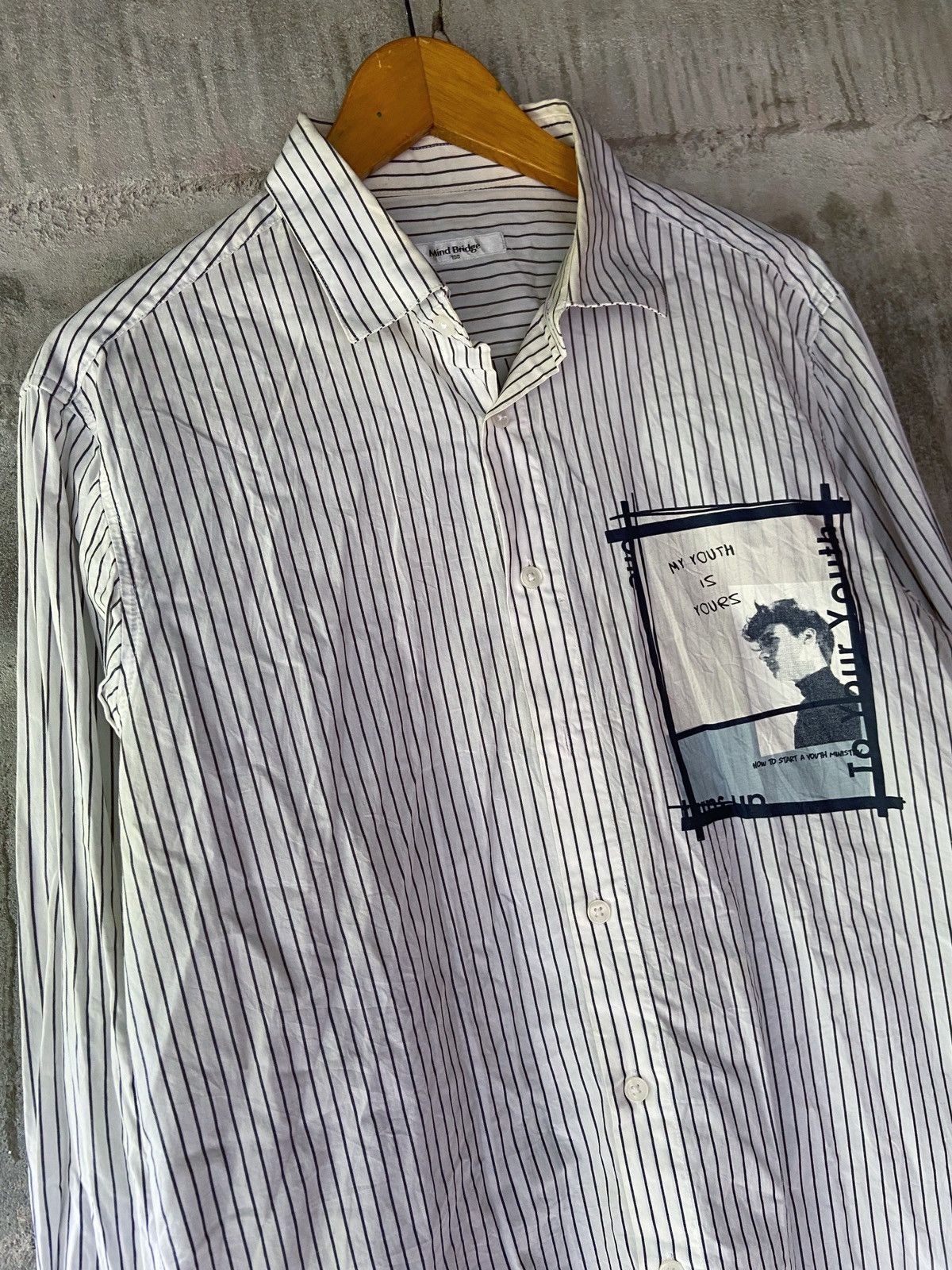 Japanese Brand MY YOUTH IS YOURS STRIPED BUTTON DOWN SHIRT Size US M / EU 48-50 / 2 - 4 Thumbnail