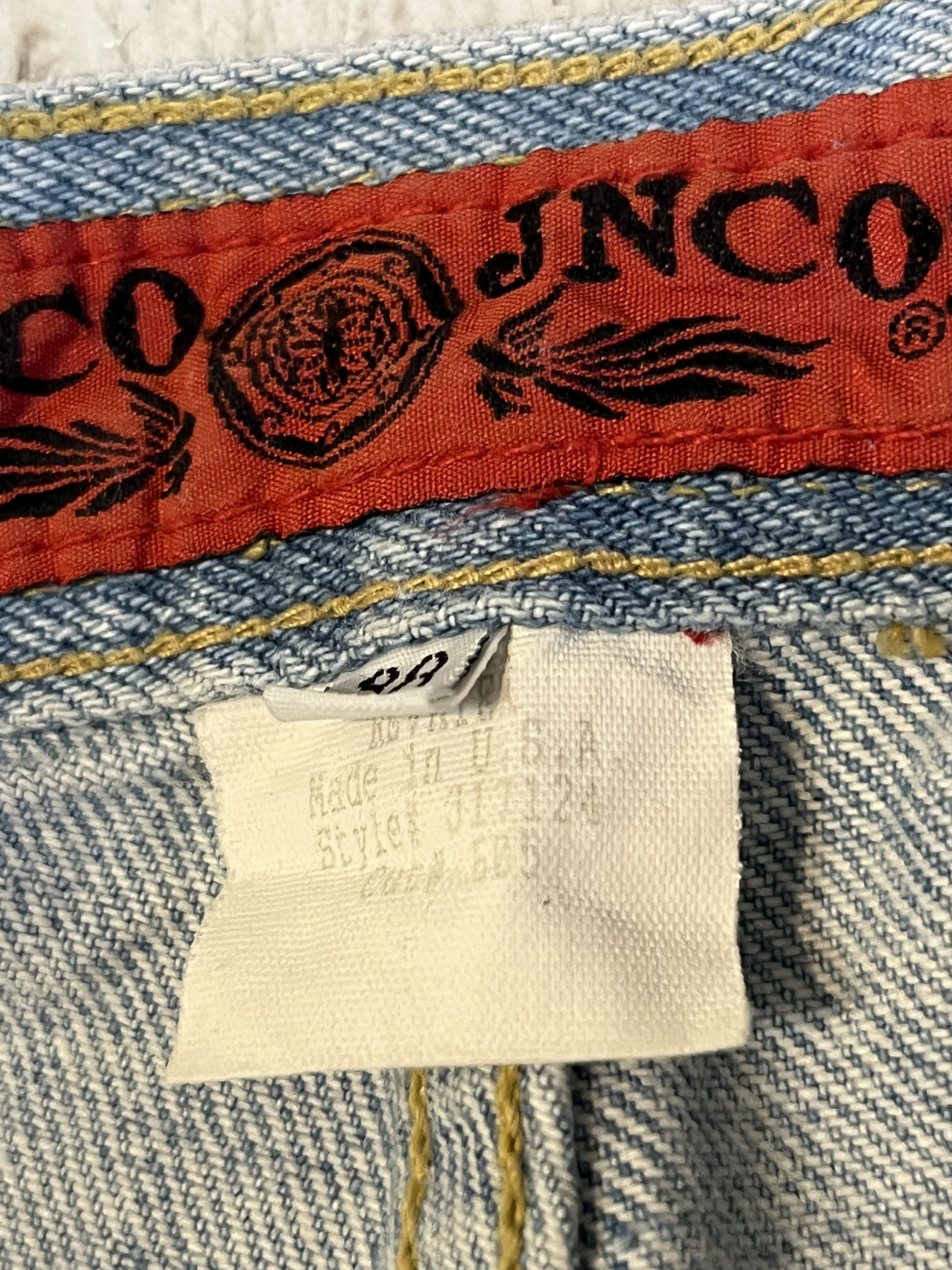 JNCO Vintage 90s JNCO Double Knee Green Leather Patch Made in USA Size US 38 / EU 54 - 10 Thumbnail
