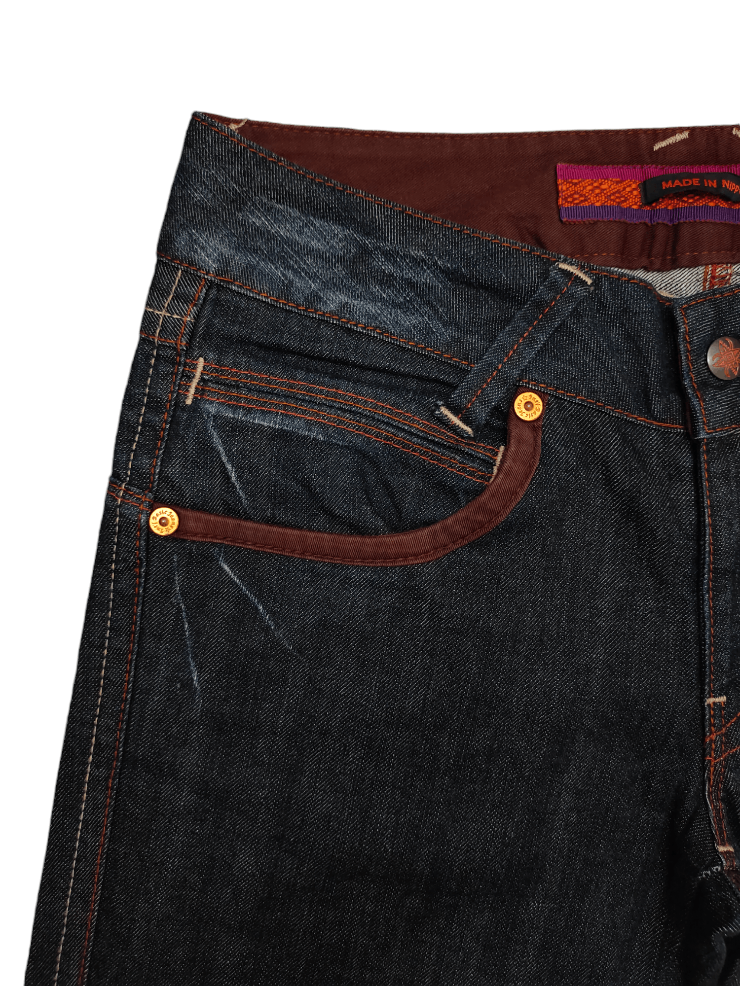 Le Grande Bleu (L.G.B.) Flare Jeans Et Boite Multi Pocket Embroidered Denim Bootcut Size US 30 / EU 46 - 5 Thumbnail