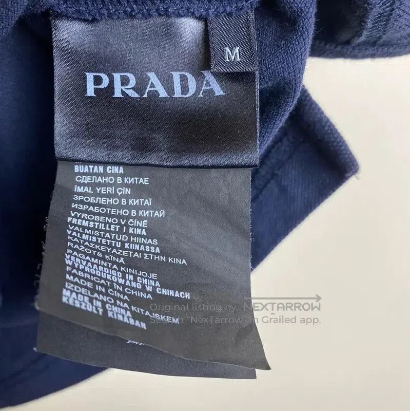 Prada Prada Summer Navy Blue Embroidered Polo Shirt. Size US M / EU 48-50 / 2 - 3 Thumbnail
