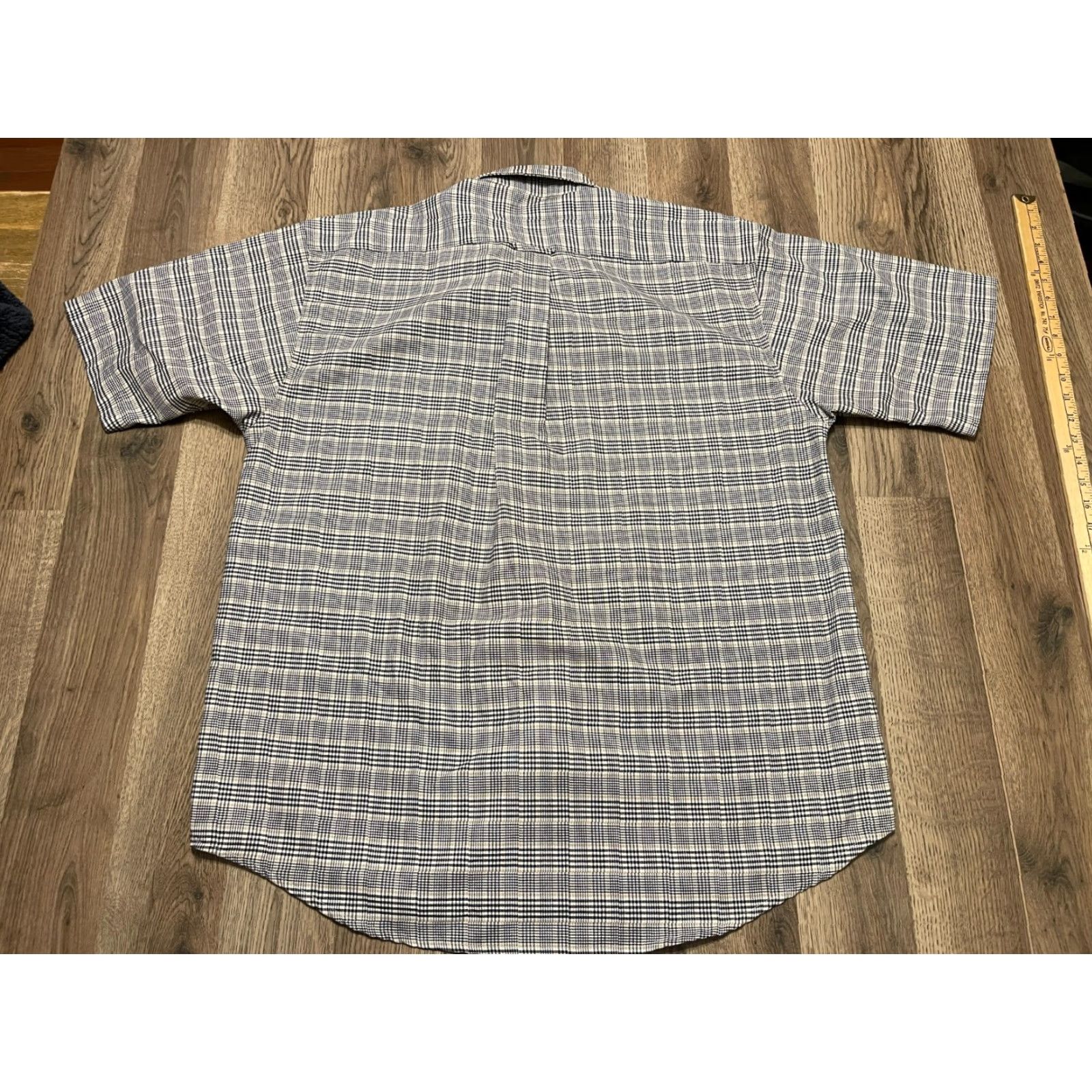Croft & Barrow Croft & Barrow Shirt Mens Large Black Tan White Plaid Button Up Size US L / EU 52-54 / 3 - 2 Thumbnail
