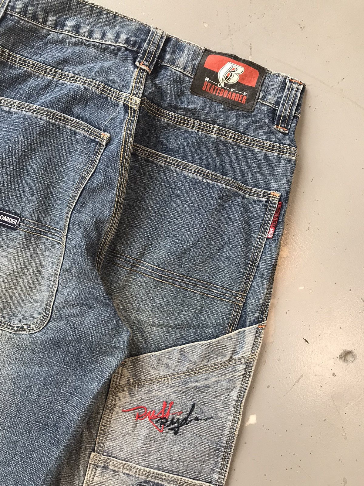 JNCO × Southpole × Vintage Vintage ruff skateboarder logo embroidered big pocket denim Size US 30 / EU 46 - 11 Thumbnail
