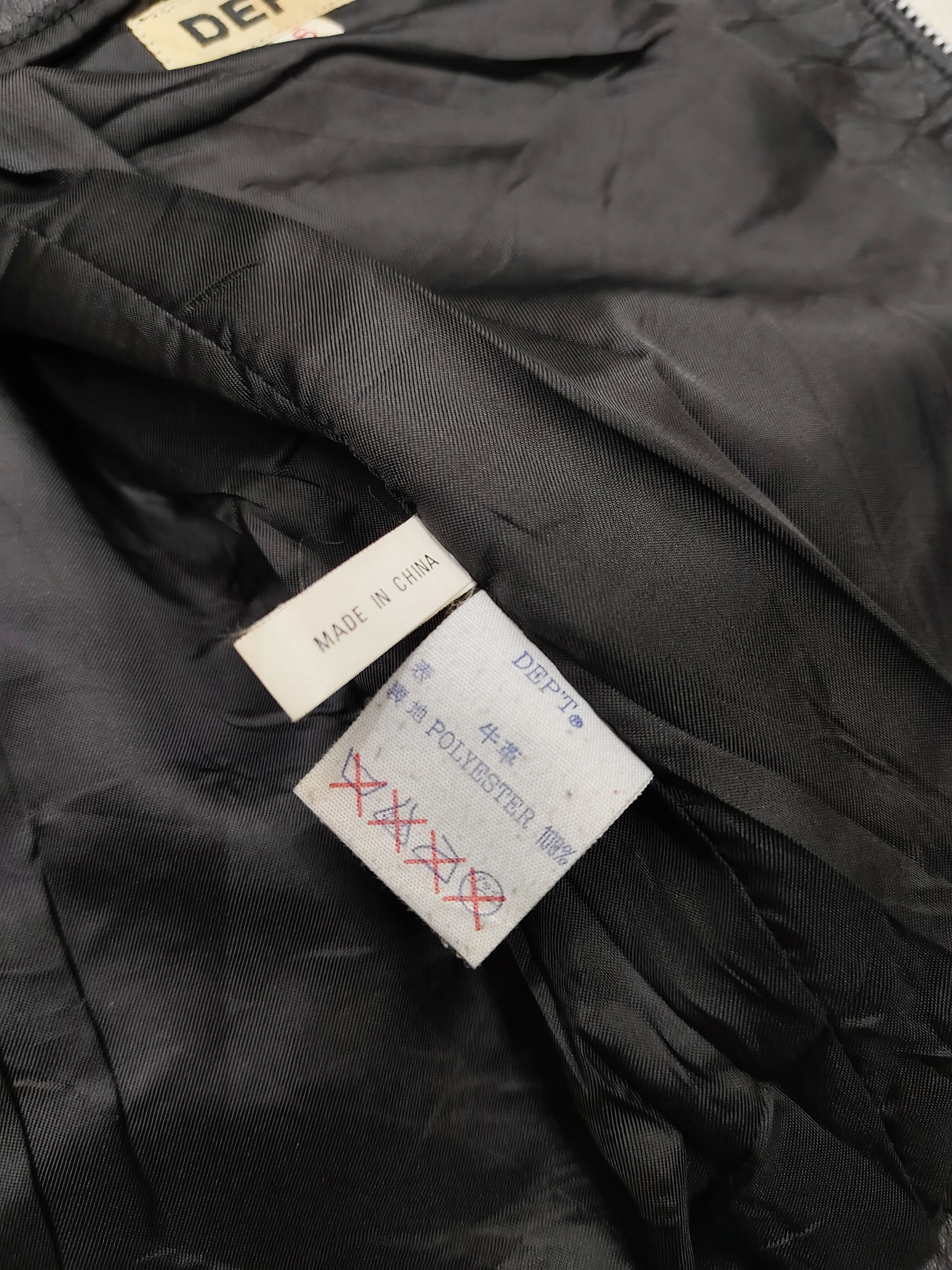 Japanese Brand 90s Dep't 🇯🇵 Raw Minimalist Leather Slim Biker Jacket Size US S / EU 44-46 / 1 - 6 Thumbnail