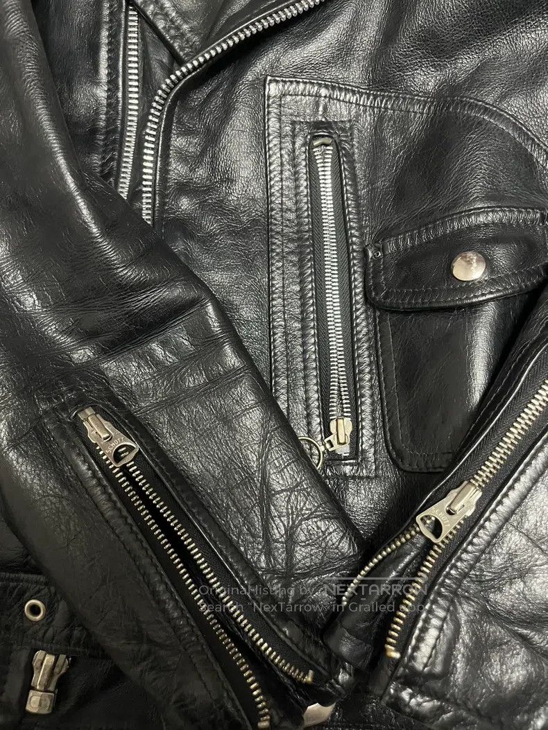 Schott Schott Leather jacket with diagonal zipper Size M / US 6-8 / IT 42-44 - 2 Thumbnail