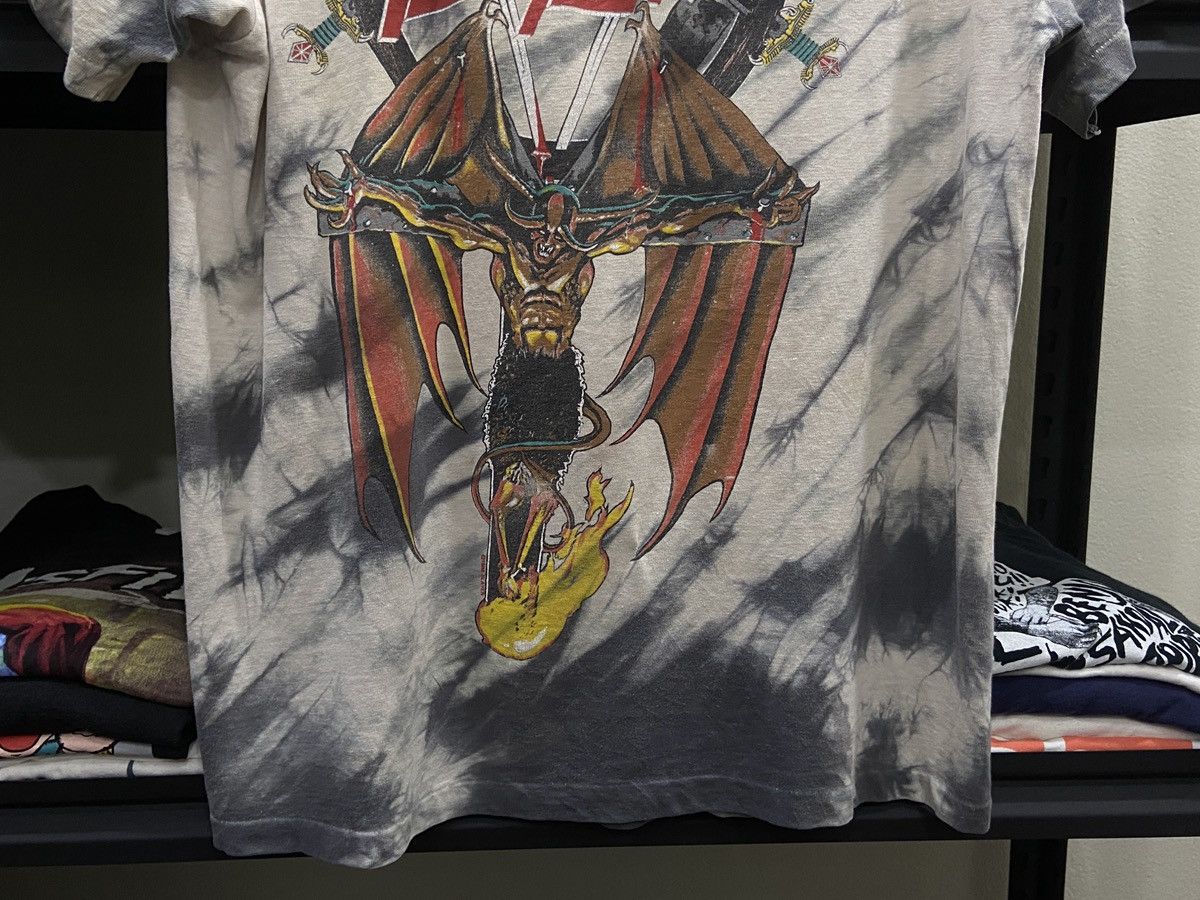 Band Tees × Vintage Vintage 1988s Slayer Thrash Heavy Metal Band TOUR TShirt Size US L / EU 52-54 / 3 - 3 Thumbnail