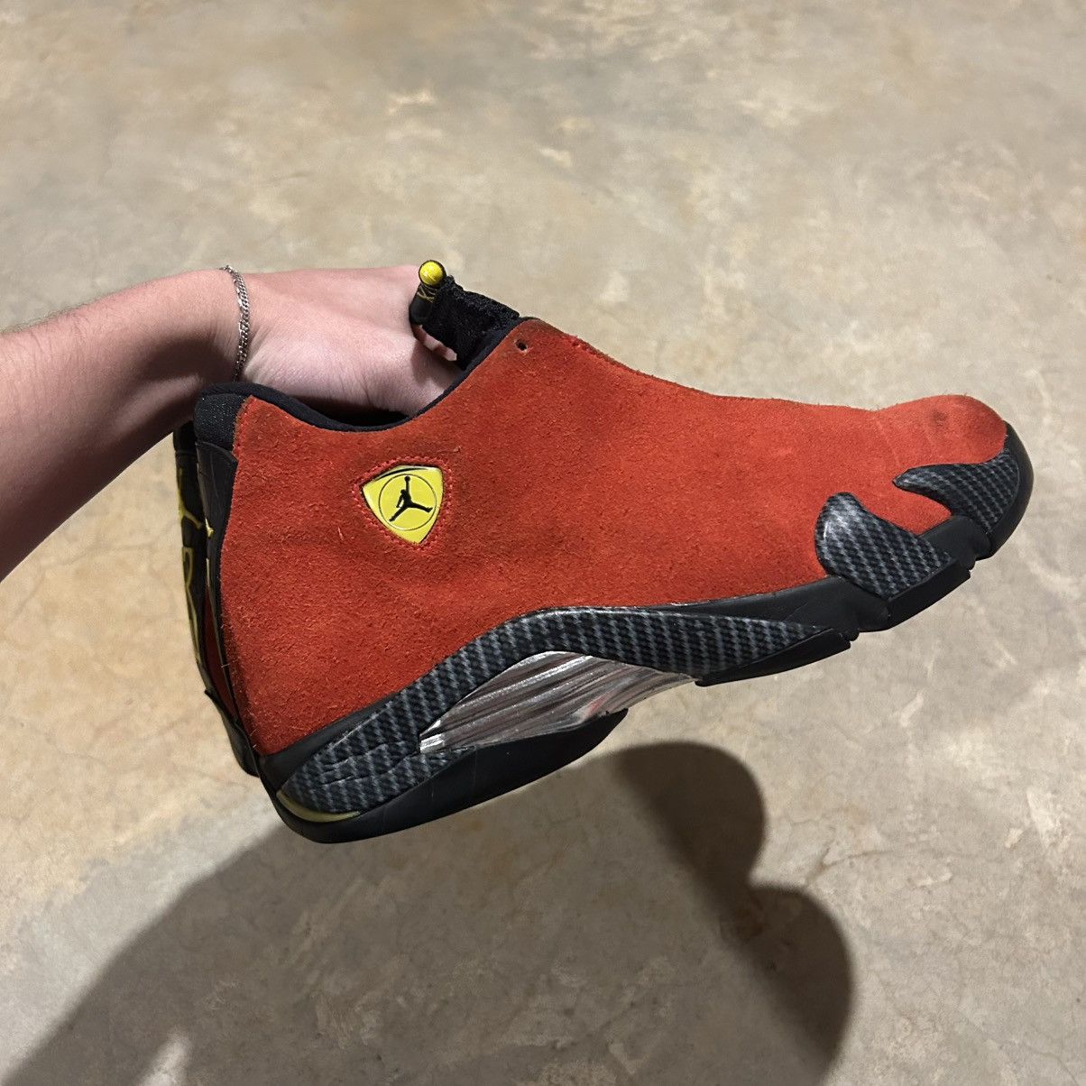 Jordan Brand × Nike Air Jordan 14 Retro Ferrari Challenge Red 2014 US 9.5 Size US 9.5 / EU 42-43 - 7 Thumbnail