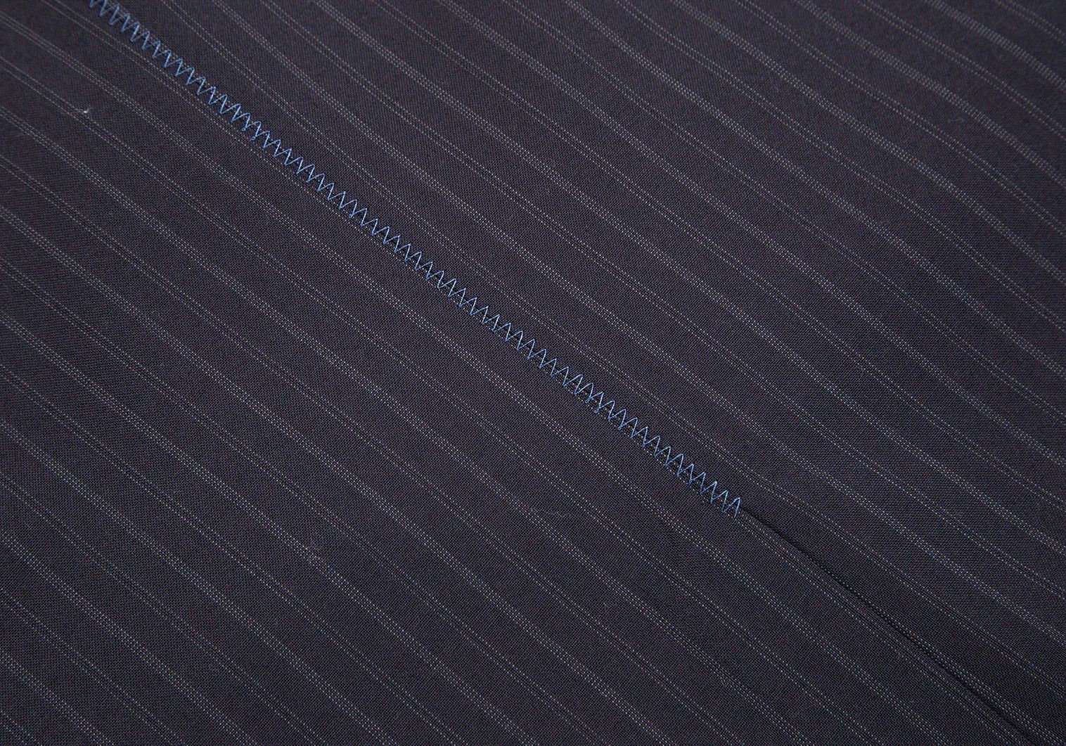 Junya Watanabe Front Mixed Material Stripe Jacket in Blue Black, Size M Size US M / EU 48-50 / 2 - 14 Thumbnail