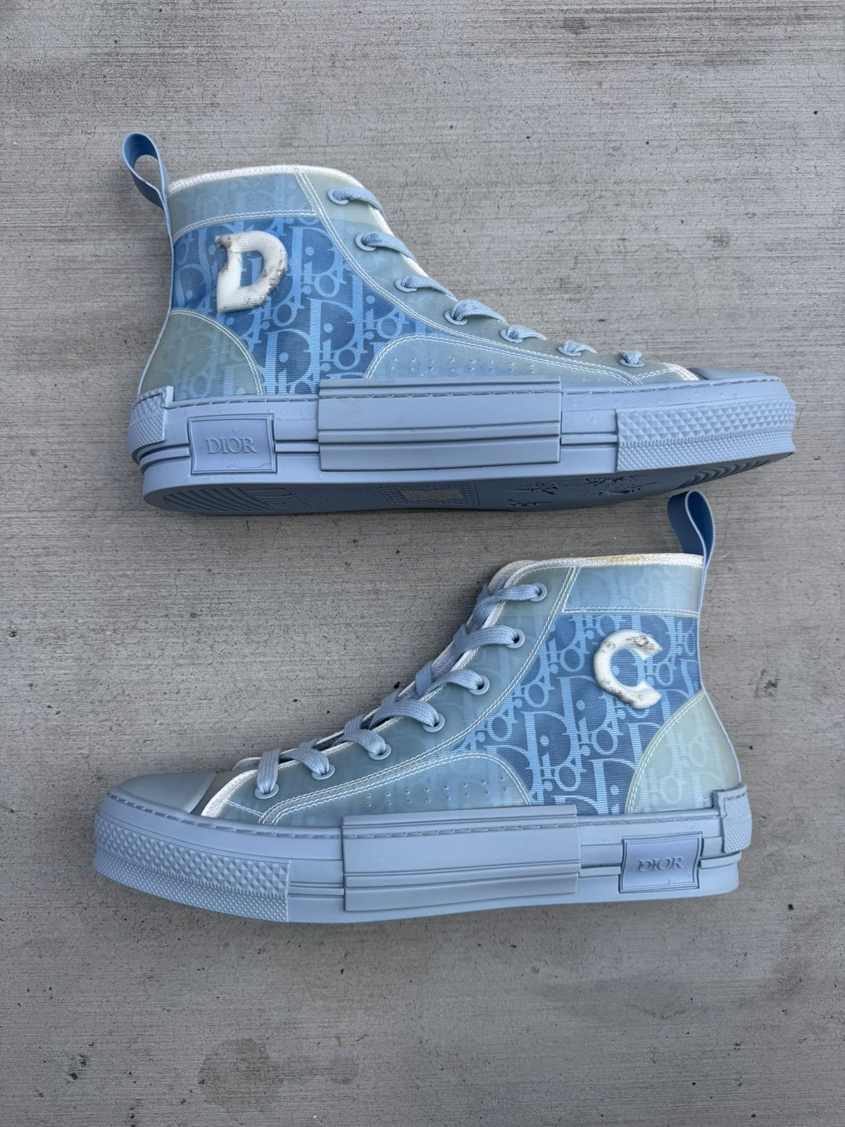 Dior DIOR OBLIQUE B23 HIGH TOP DANIEL ARSHAM BLUE SIZE 42 EU / 9 Size US 9 / EU 42 - 1 Thumbnail