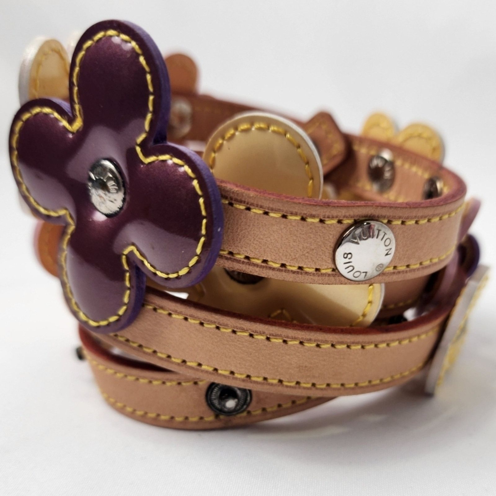 Louis Vuitton Authentic Louis Vuitton Vernis Fleur Double Wrap Bracelet Size ONE SIZE - 13 Thumbnail