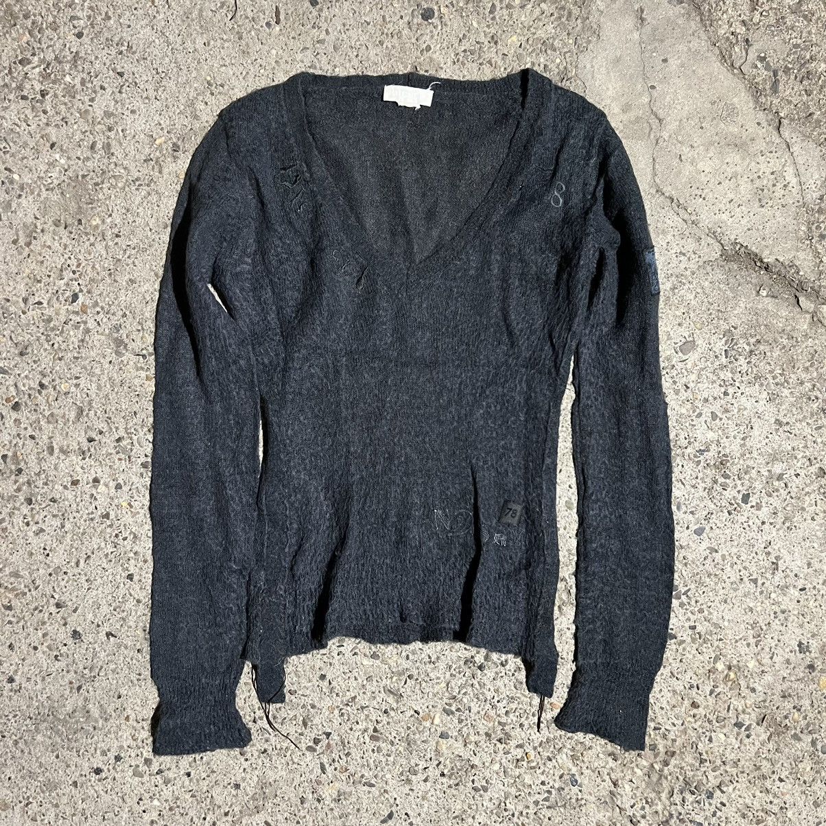 Diesel × Japanese Brand VINTAGE 90s DIESEL STRIPED MOHAIR / ACRYLIC SWEATER Y2K Size S / US 4 / IT 40 - 1 Thumbnail