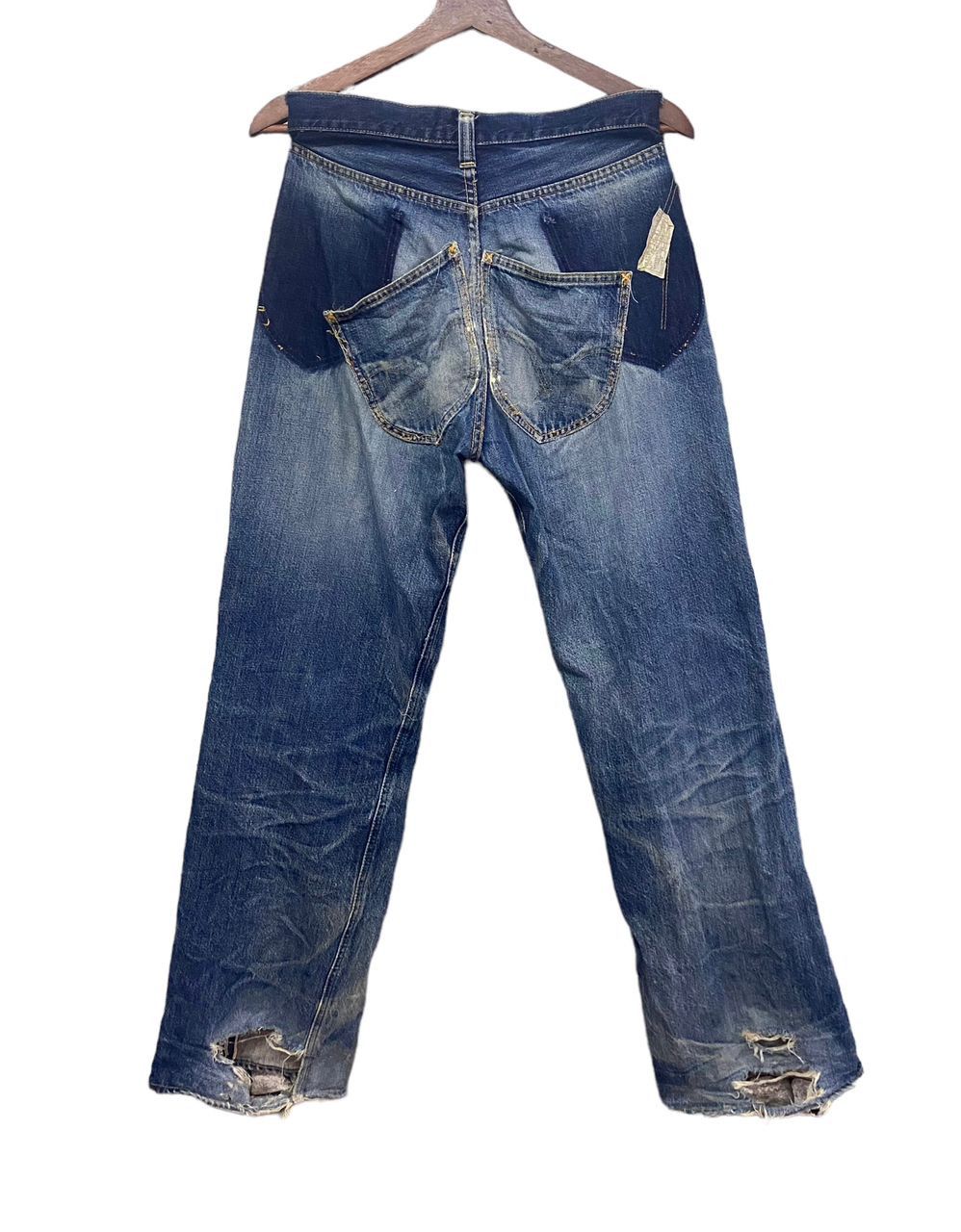 Sugar Cane 💥BEST OFFER💥VINTAGE SUGAR CANE SELVEGDE DISTRESSED DENIM Size US 30 / EU 46 - 1 Thumbnail