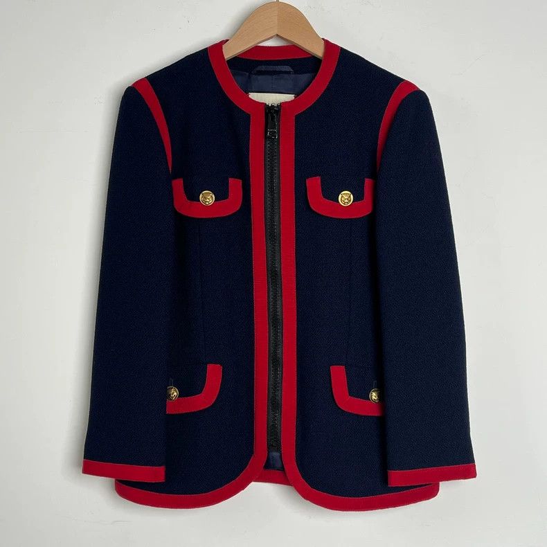 Gucci Classic Gucci Tiger Head Jacket with Red Trim Size US L / EU 52-54 / 3 - 1 Thumbnail